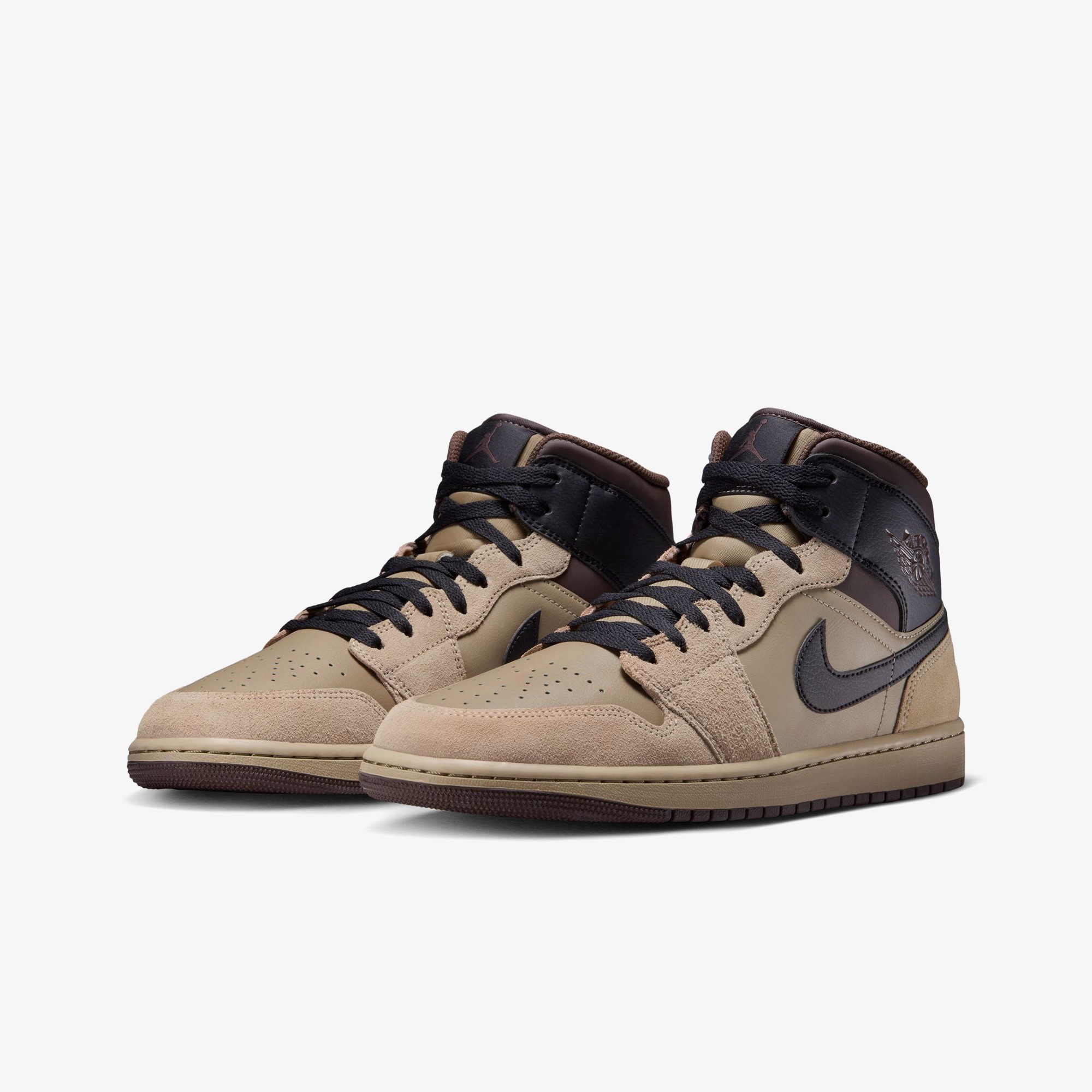 Air Jordan 1 Mid 'Khaki Baroque Brown'