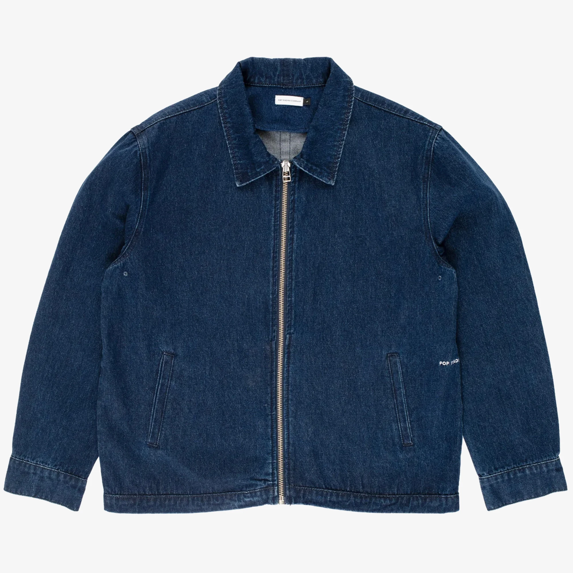 Pop Trading Co. Denim Full Zip Jacket 'Rinsed Denim' - WUNDER