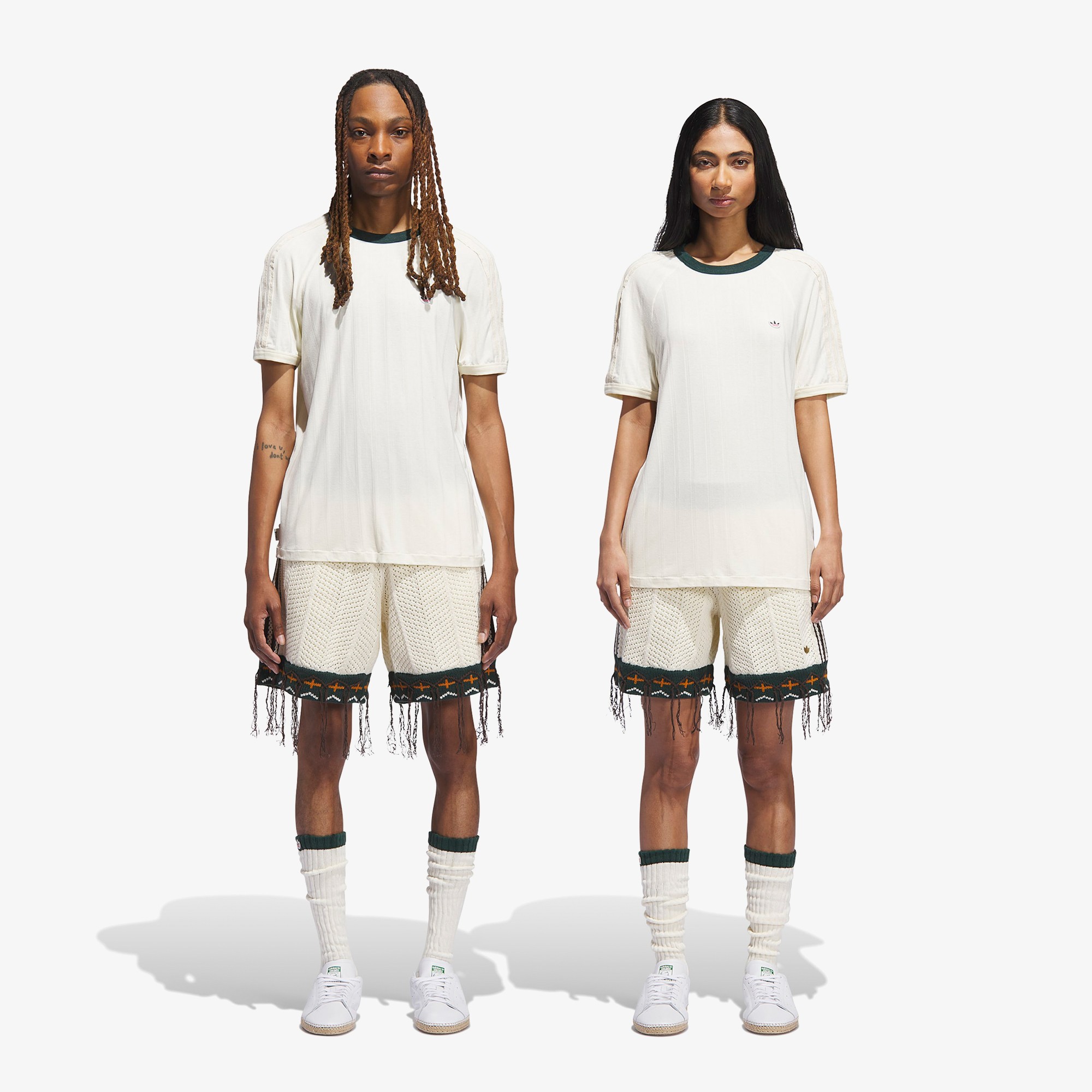 adidas x Clot Crochet Shorts by Edison Chen 'Cream White'
