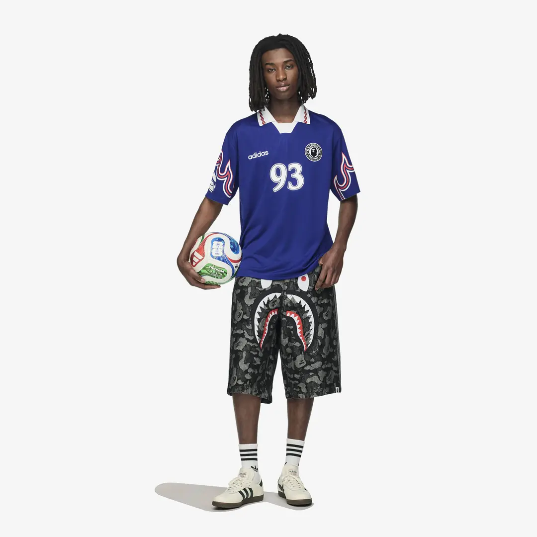 adidas x BAPE SSL Flame Jersey 'Japan Blue' - WUNDER