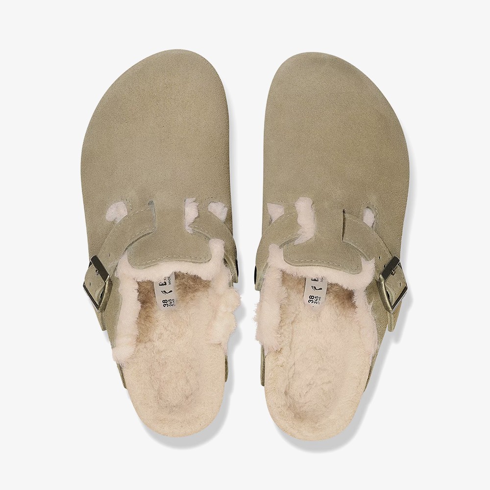 Boston Vl Shearling Sandals 'Taupe'