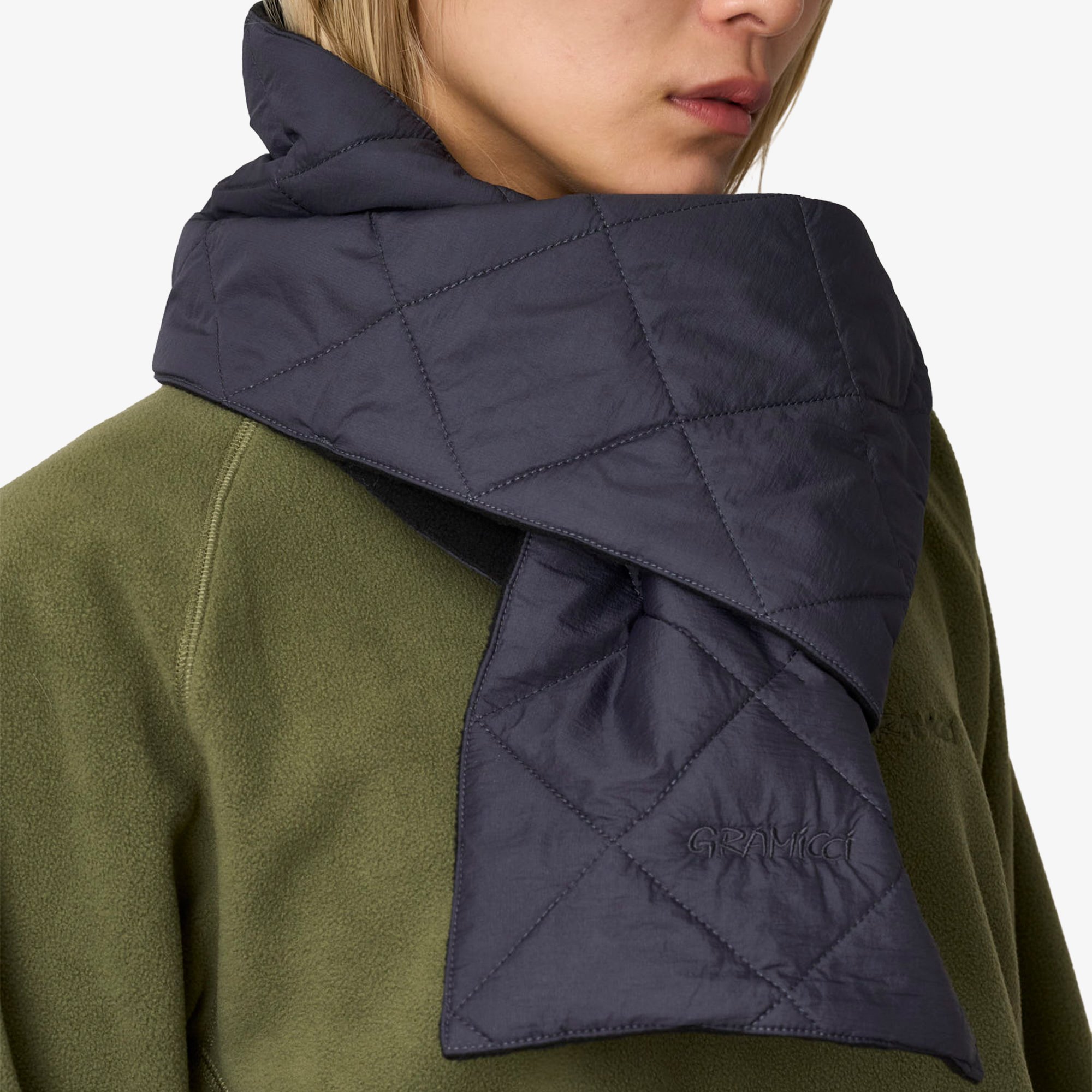 Thermal Insulation Quilted Scarf 'Black'