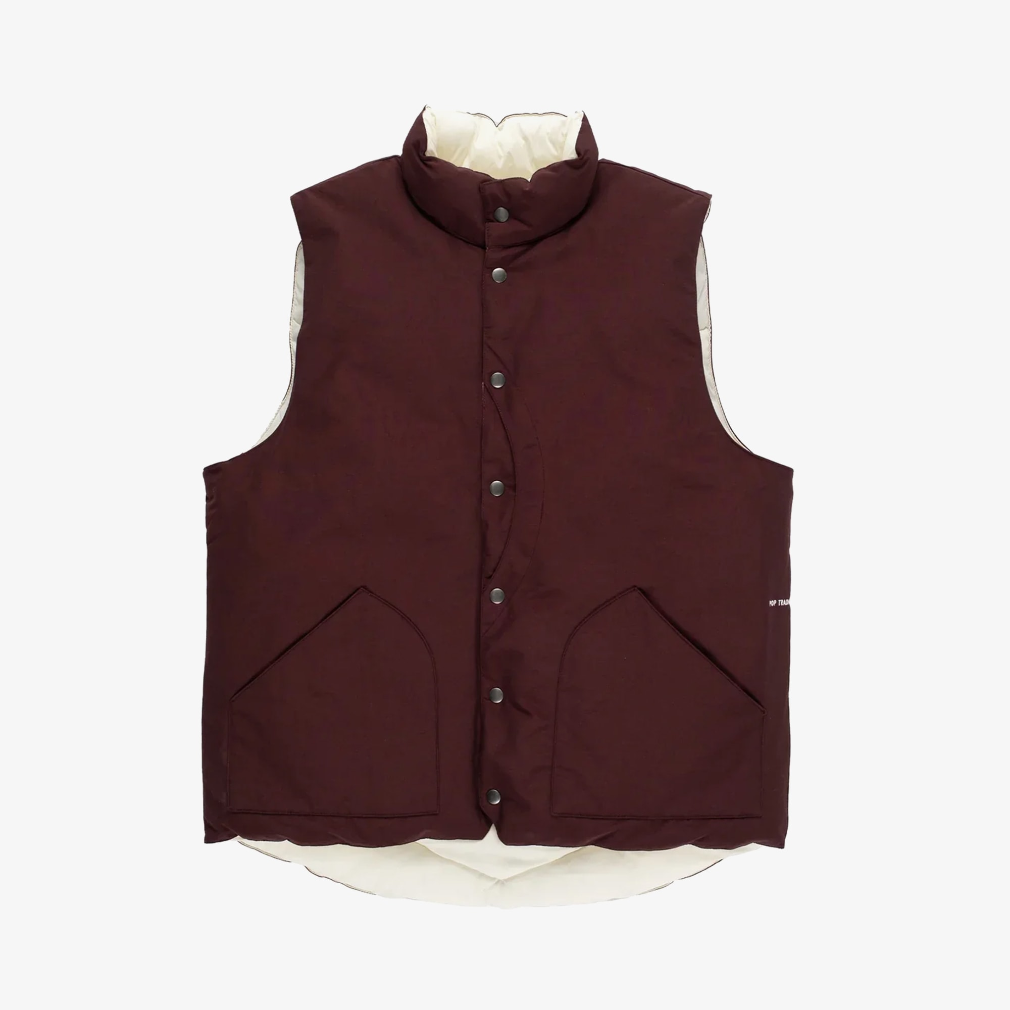 Quilted Reversible Vest 'Fudge Off White'