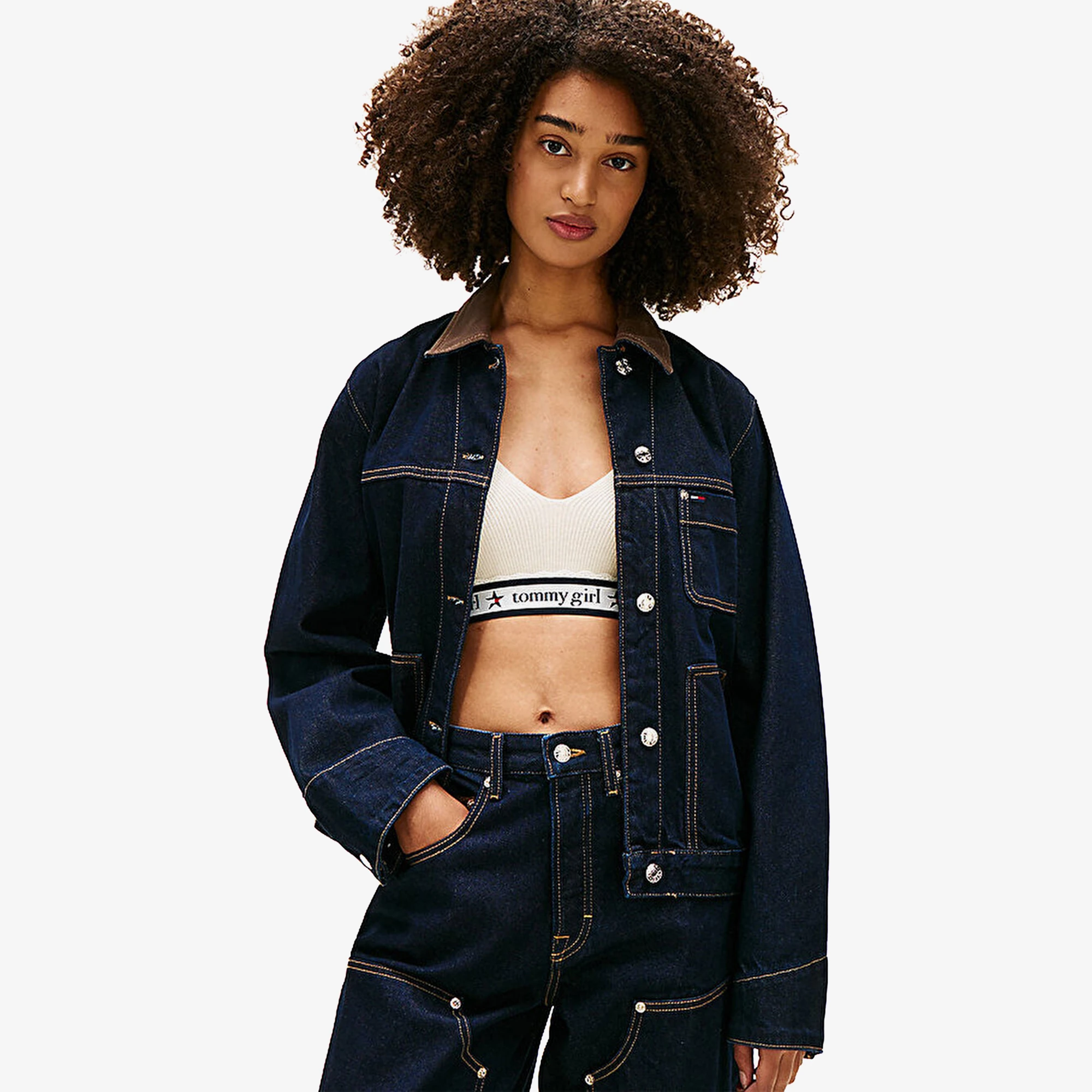 Tommy Jeans Oversized Denim Chore Jacket 'Blue' (W) - WUNDER