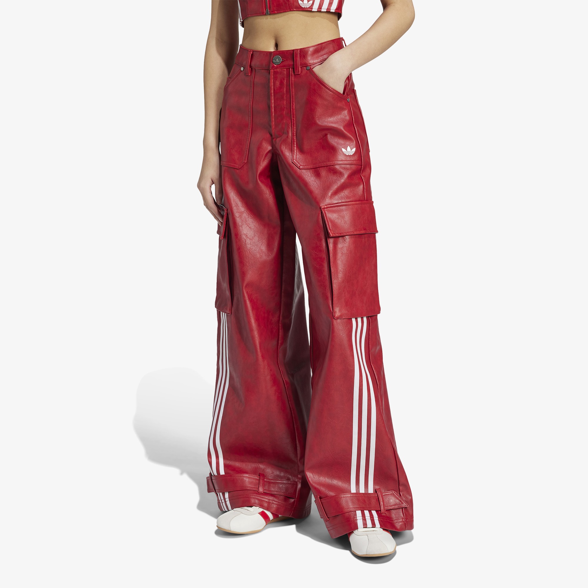 Adilenium Season 3 Vintage Faux Leather Pants 'Better Scarlet'