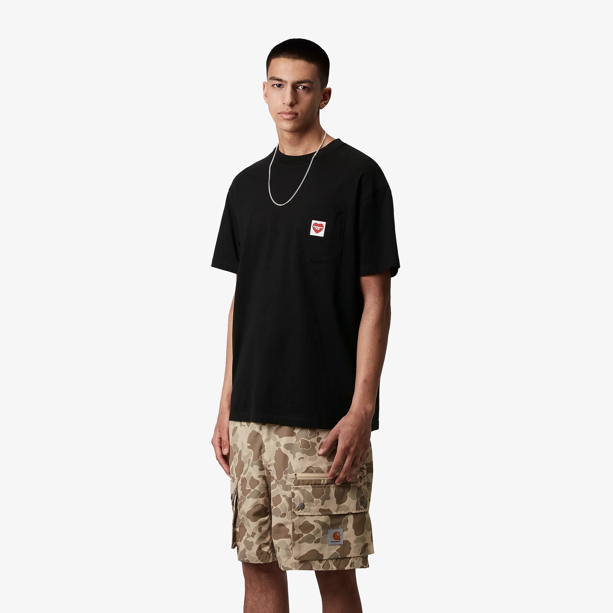 S/S Pocket Heart T-Shirt 'Black'