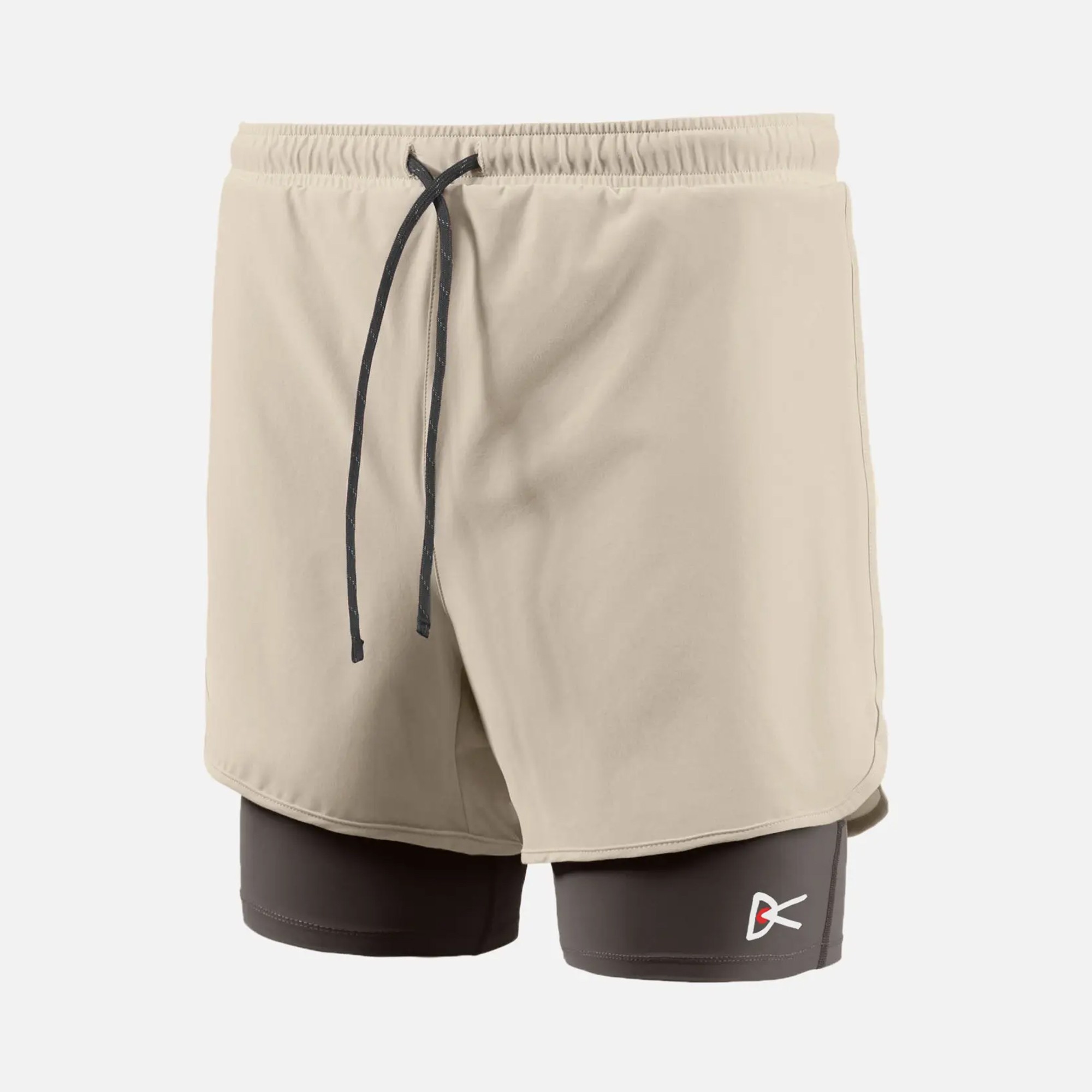 Layered Pocketed Trail Short 'Slate Brown'