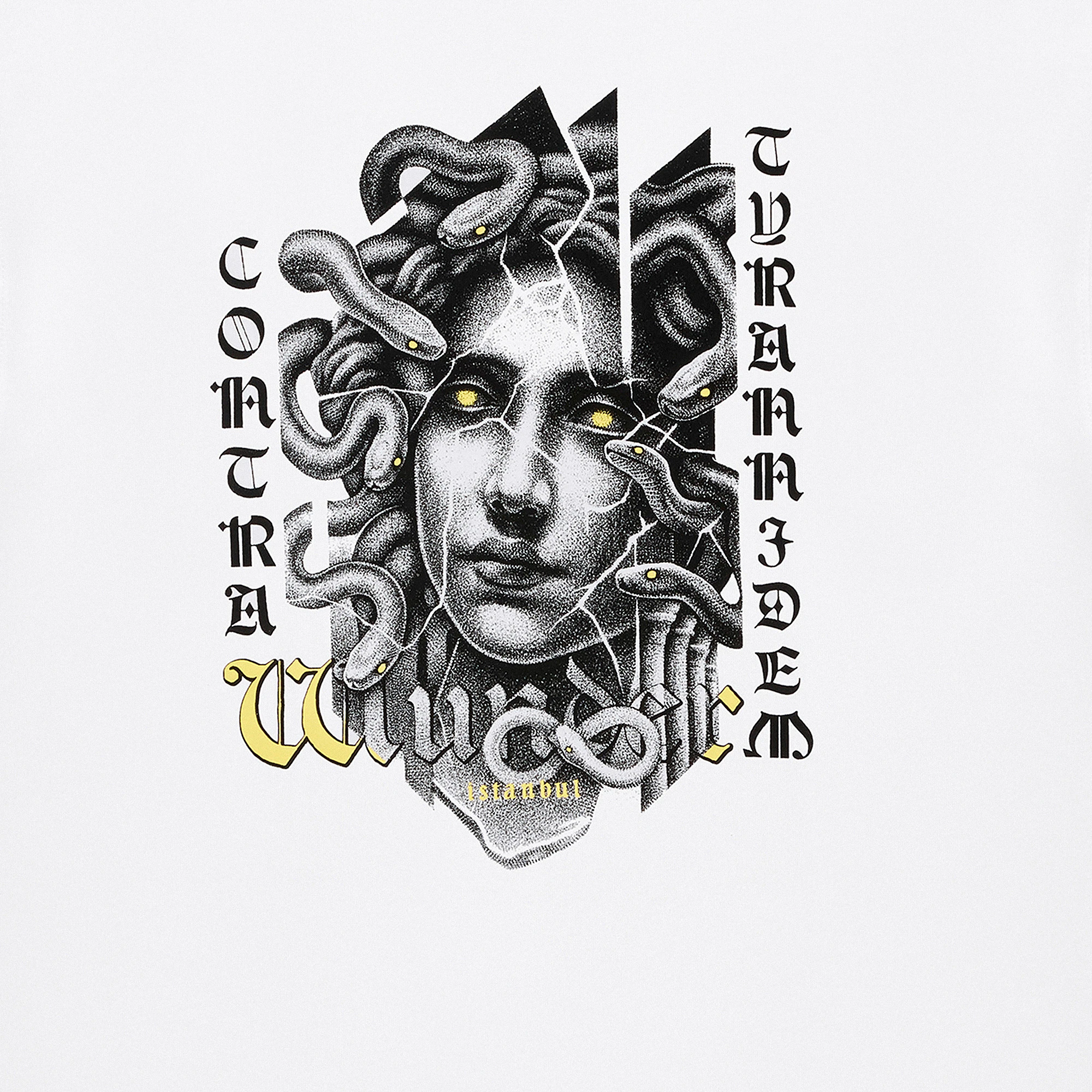 WUNDER x KRÜW Medusa Contra Tyrannidem Tee 'White'