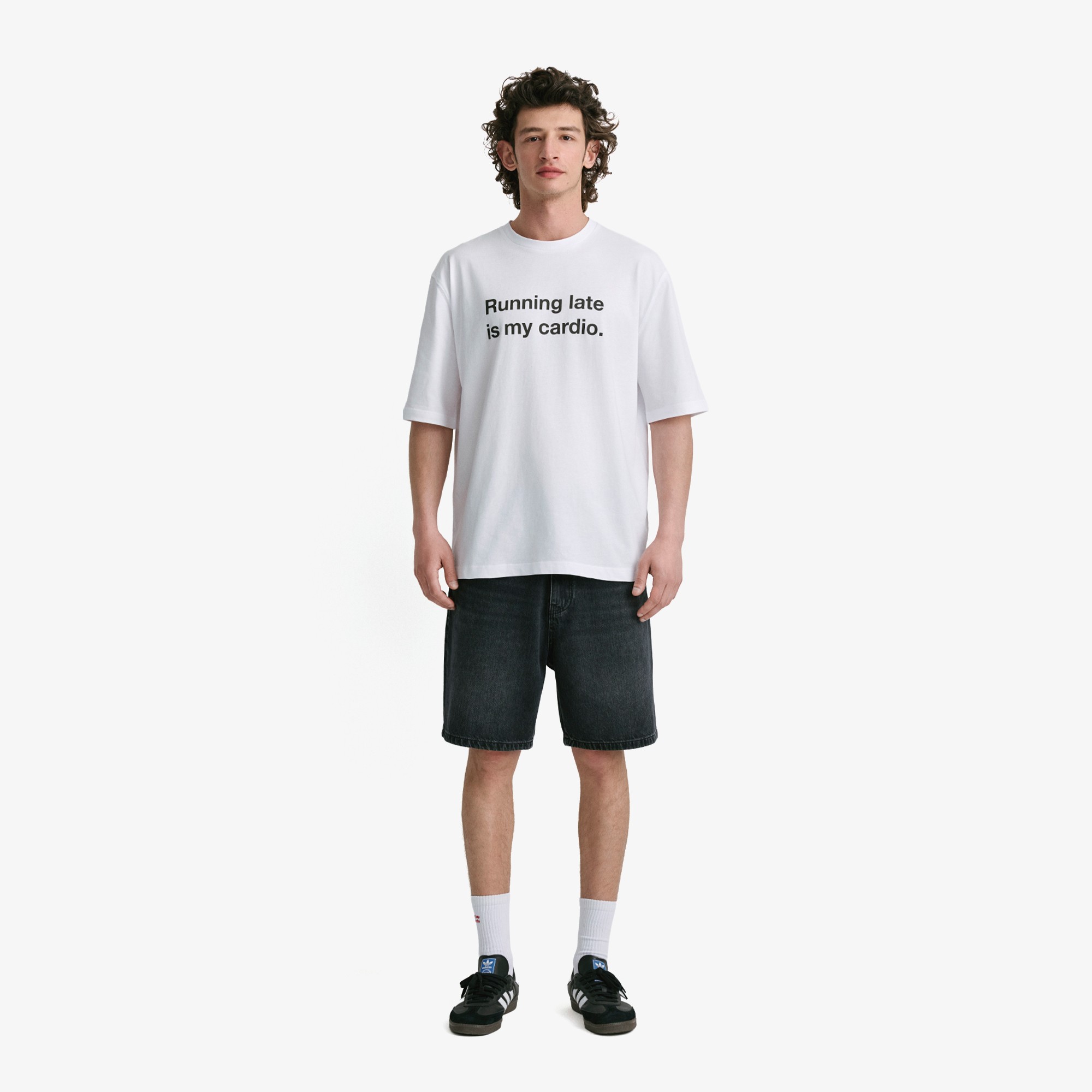 Running Late is My Cardio T-Shirt 'White'