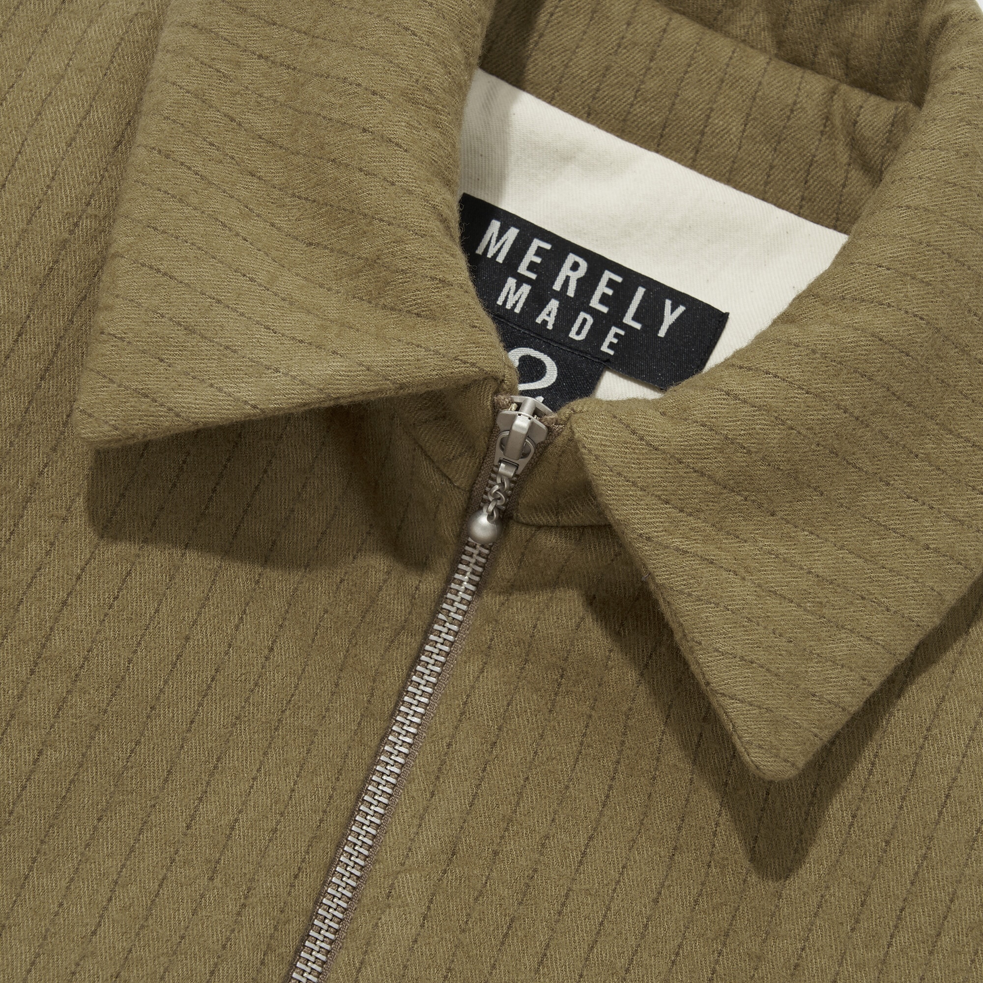 Premium Vintage Woolen Stripe Blouson 'Peanut Brown'