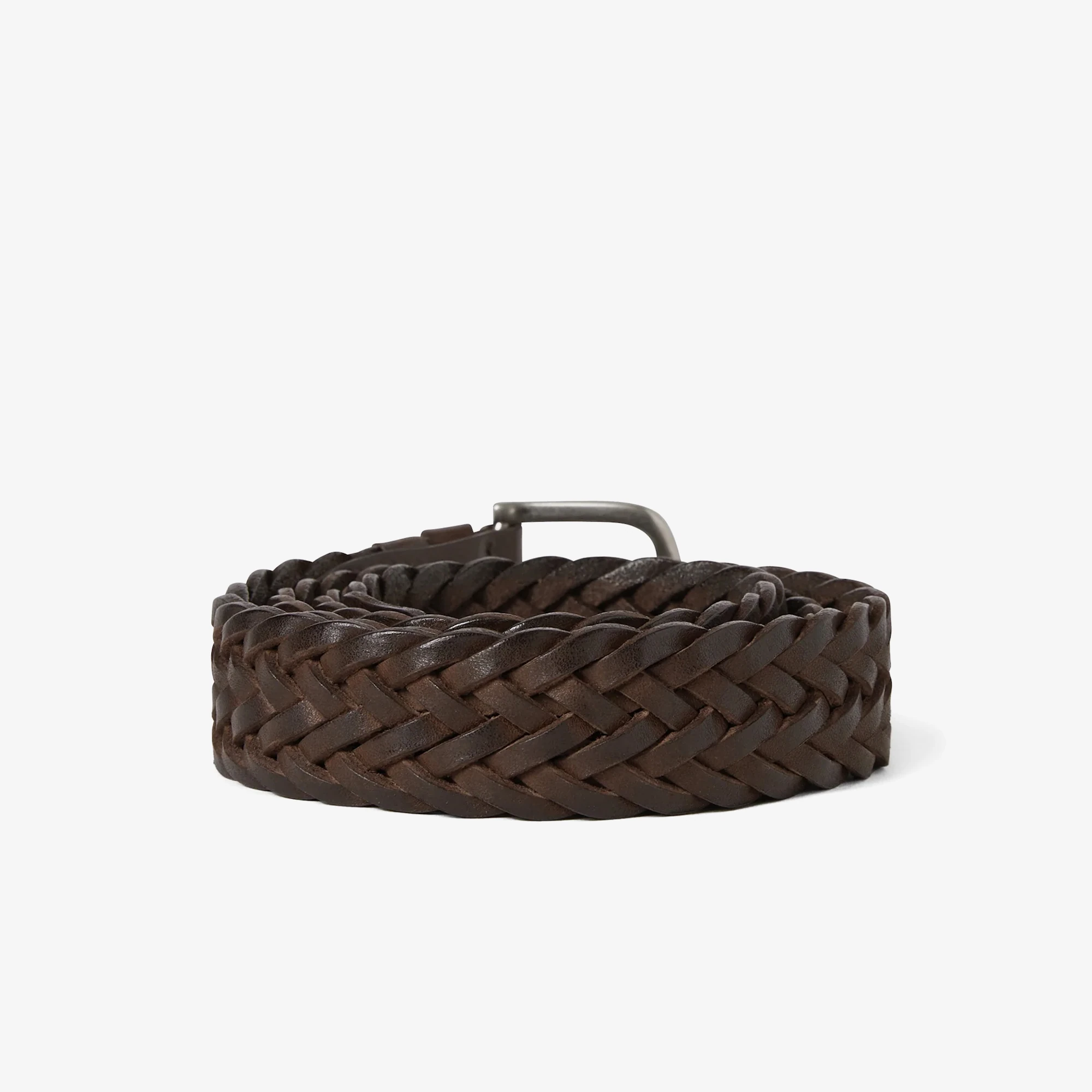 Leather Mesh Belt 'Brown'