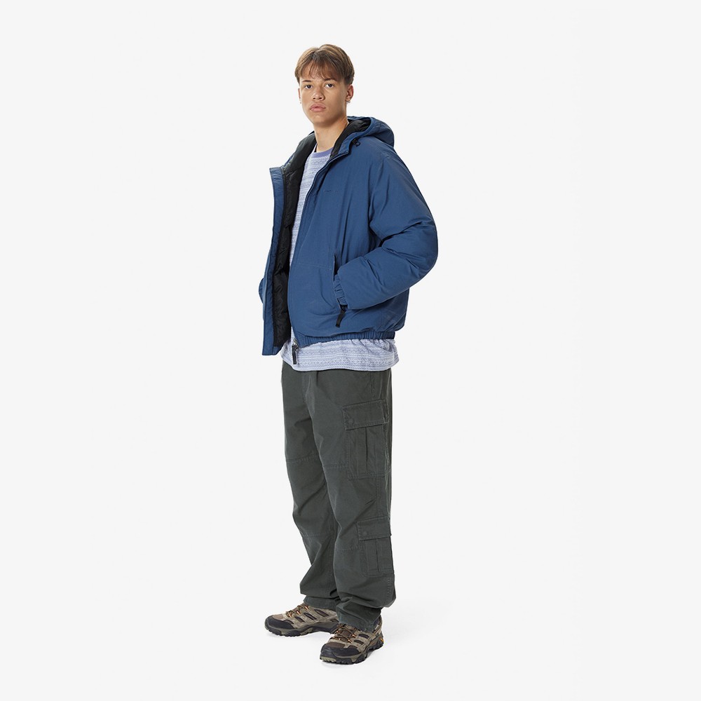 Washed Down Puffer Jacket 'Blue'