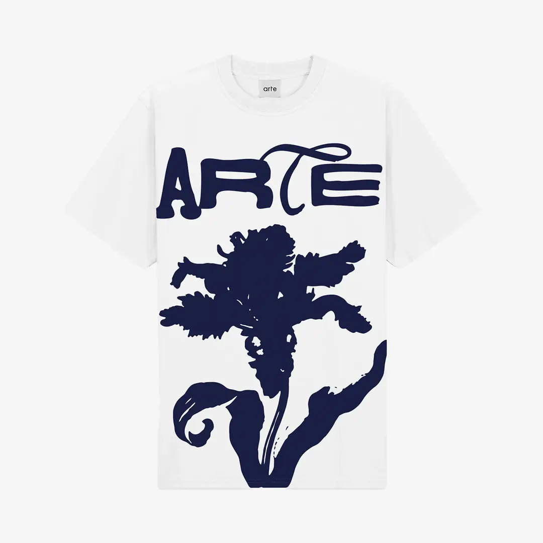 Big Flower Print T-Shirt 'White' - WUNDER