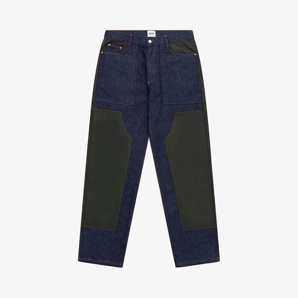 Jones Multi Pants 'Denim & Green'