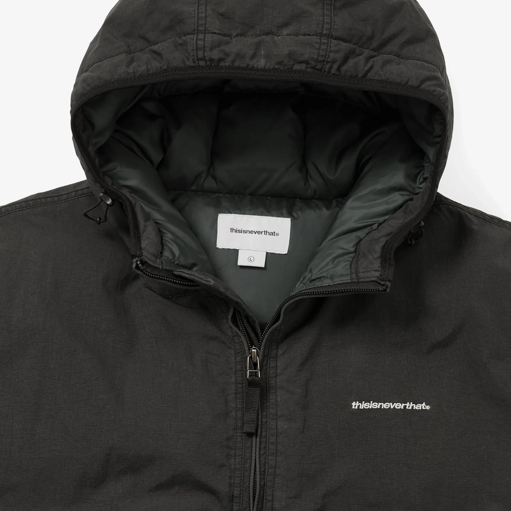 Washed Down Puffer Jacket 'Black'