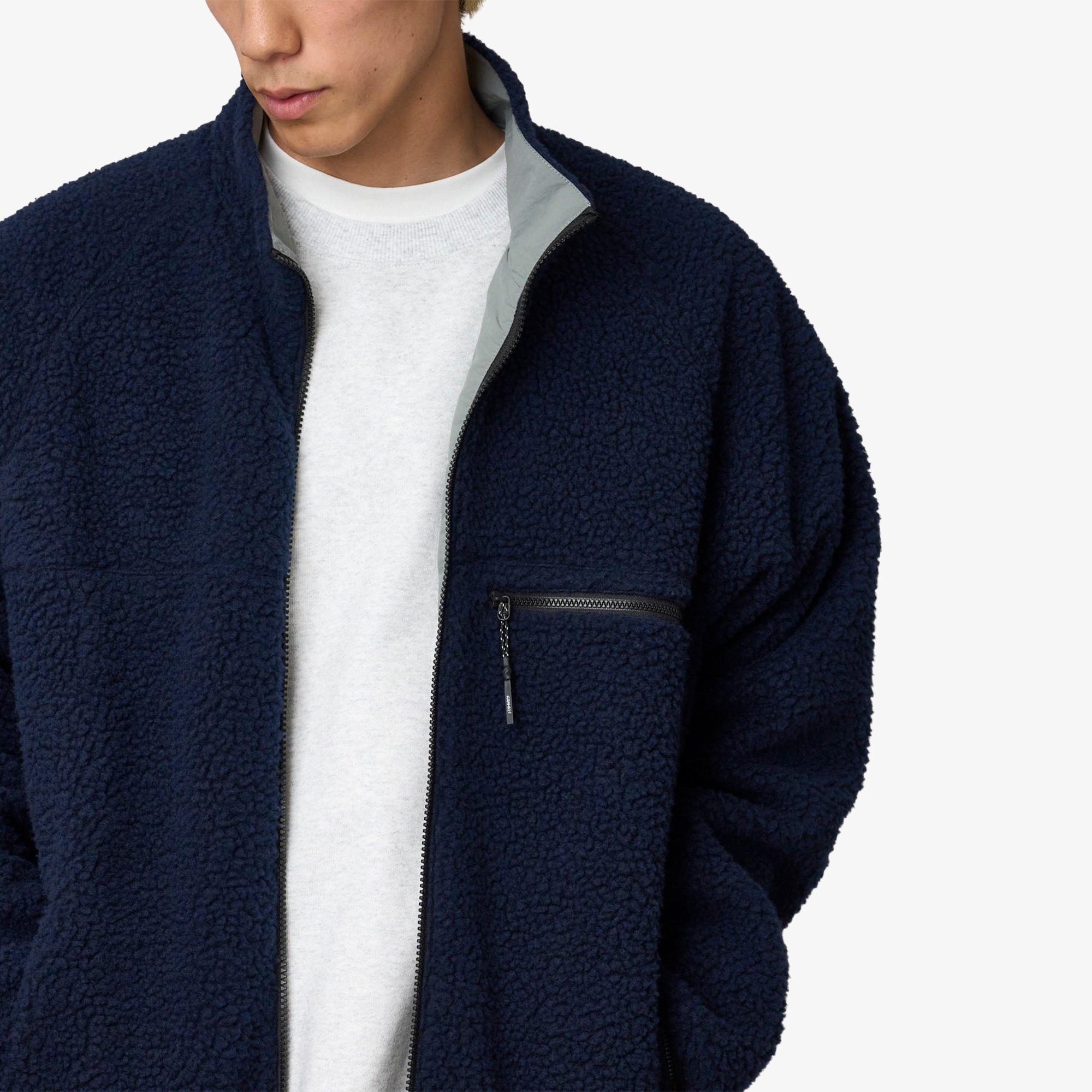 Reversible Sherpa Jacket 'Navy & Grey'