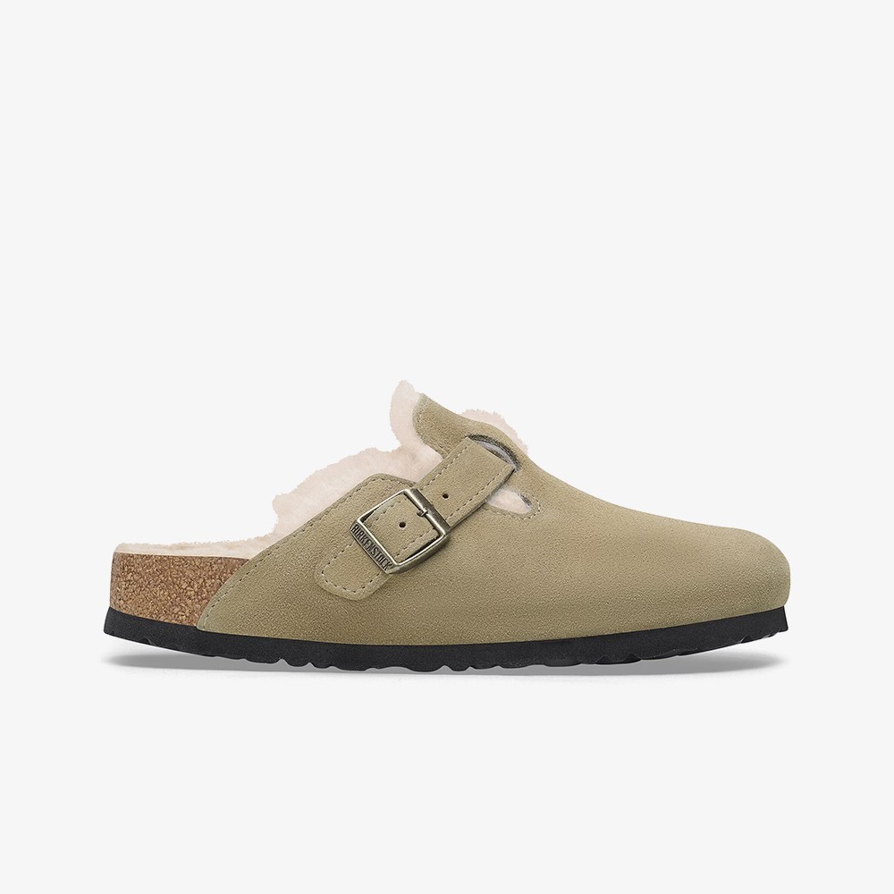 Boston Vl Shearling Sandals 'Taupe'