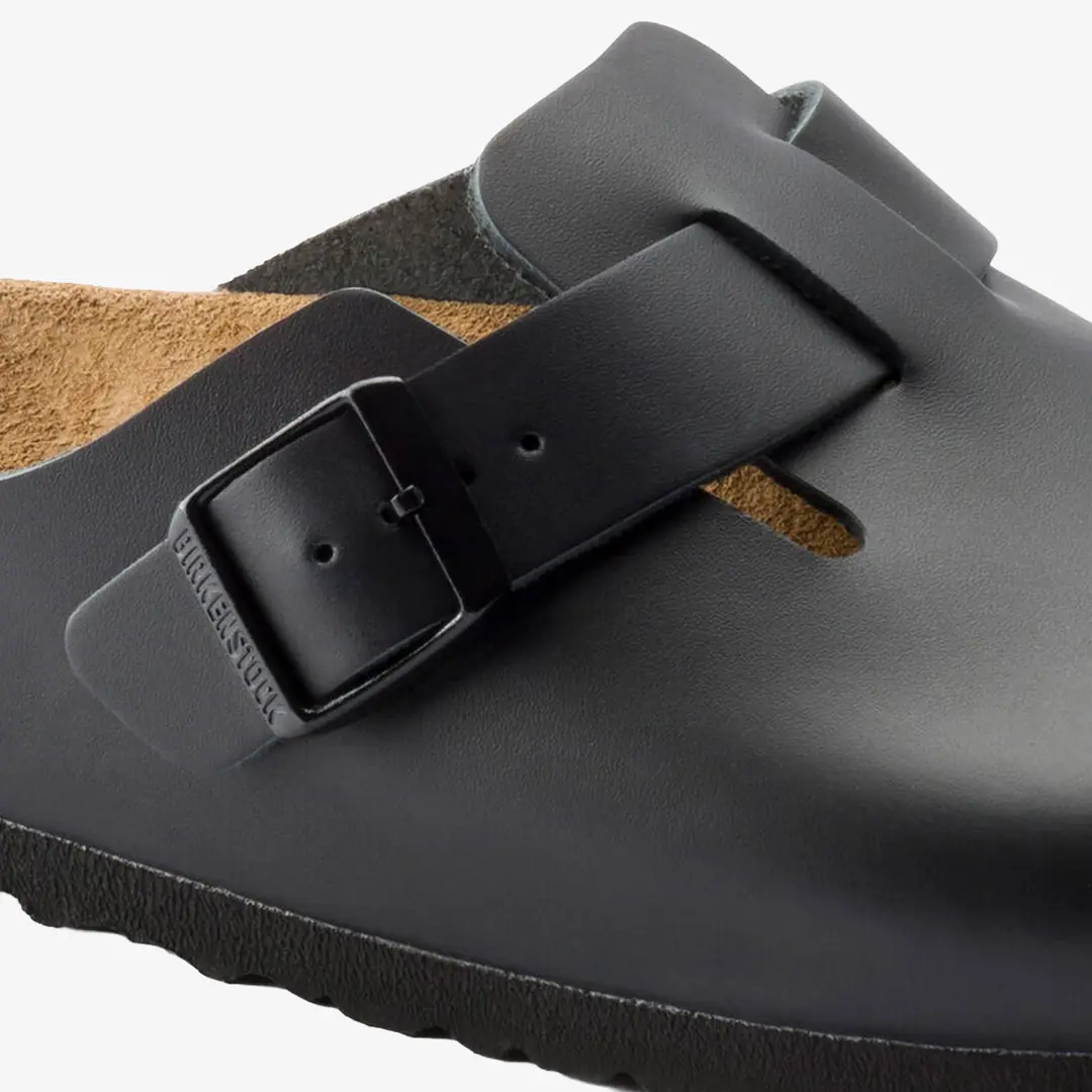 美品BIRKENSTOCK Boston BS Black 36 Birkenstock Boston Natural Leather 'Black' - WUNDER