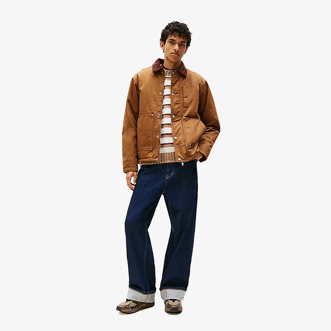 Tommy Jeans Twill Chore Jacket 'Brown' - WUNDER