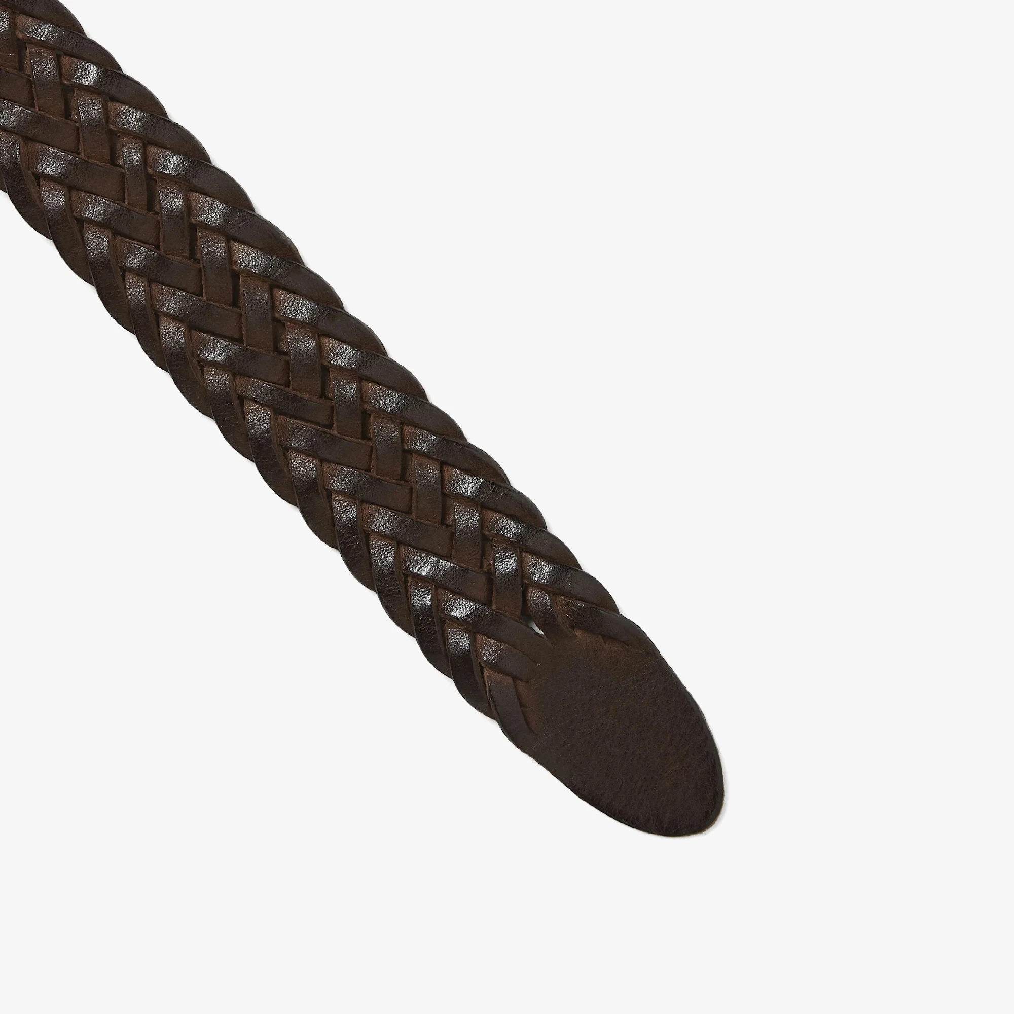 Leather Mesh Belt 'Brown'