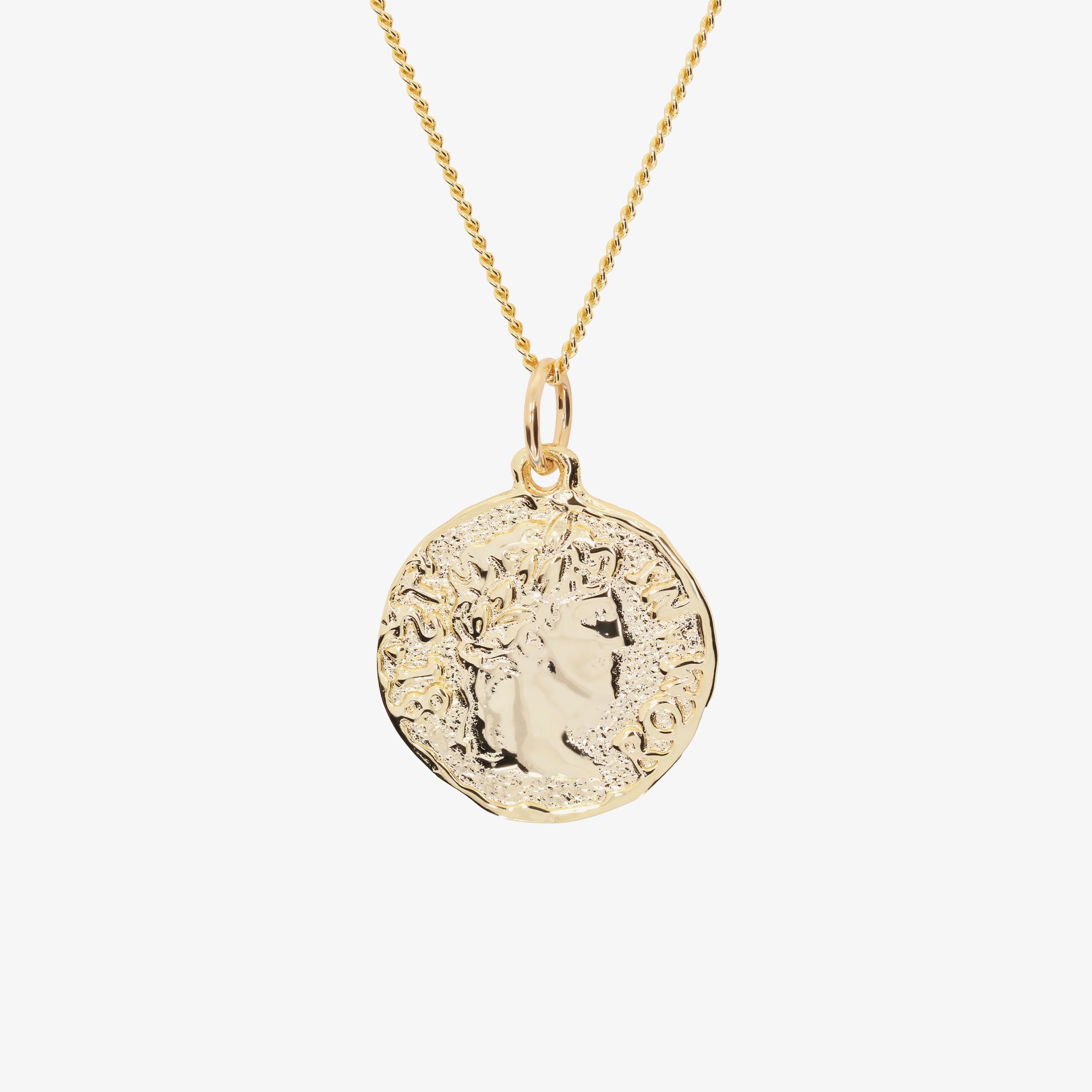 Chain Necklace With Roman Coin Pendant 'Gold'