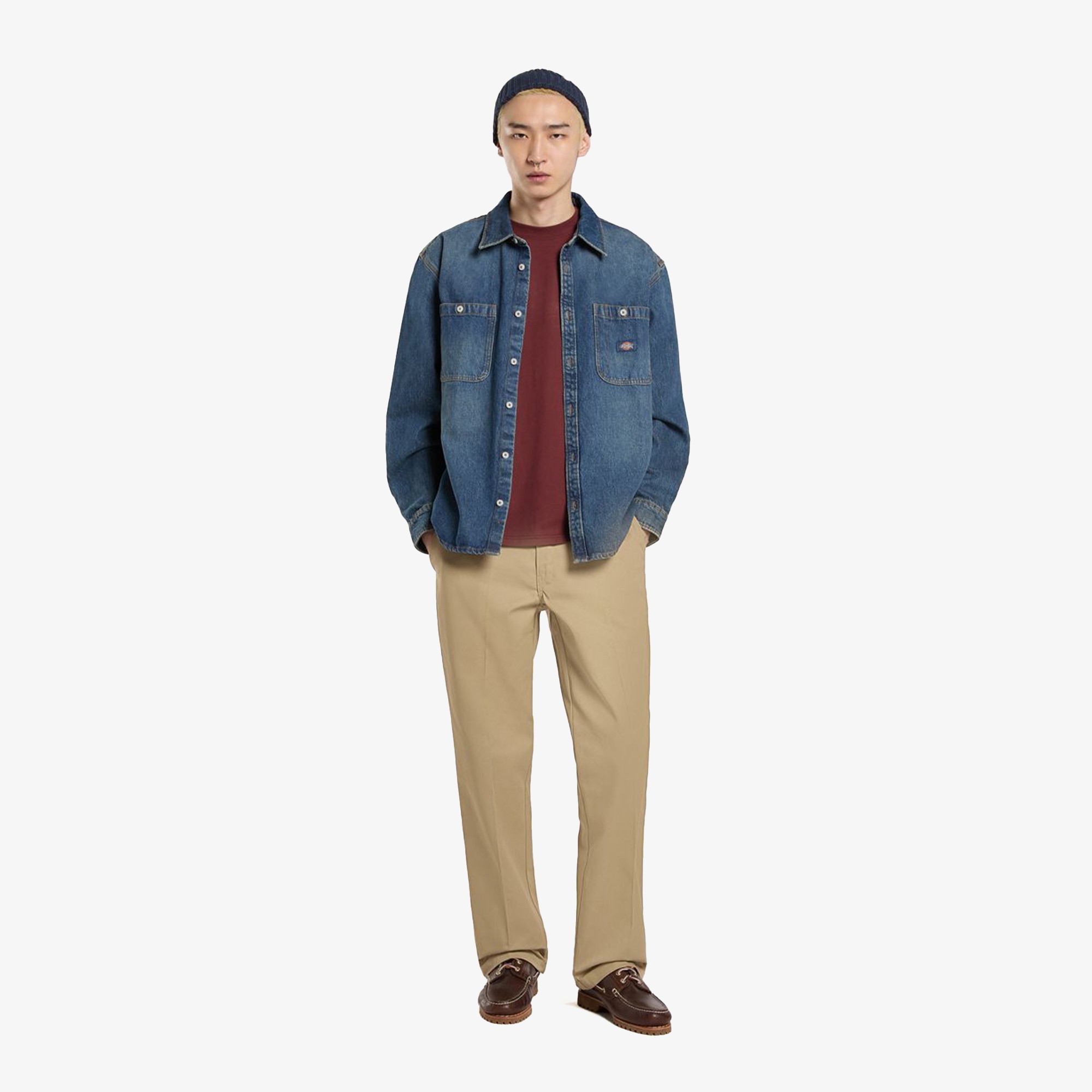 Mechanic Denim Shirt LS 'Khaki Tinted Blue'