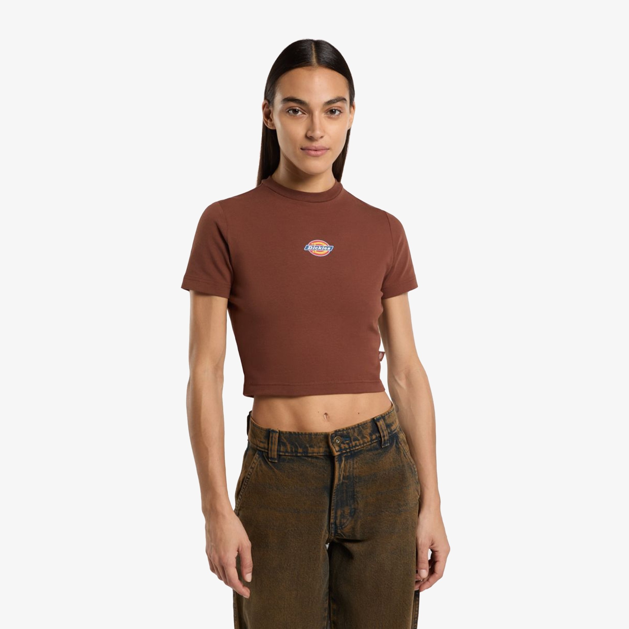 Maple Valley Cropped Tee 'Brown'