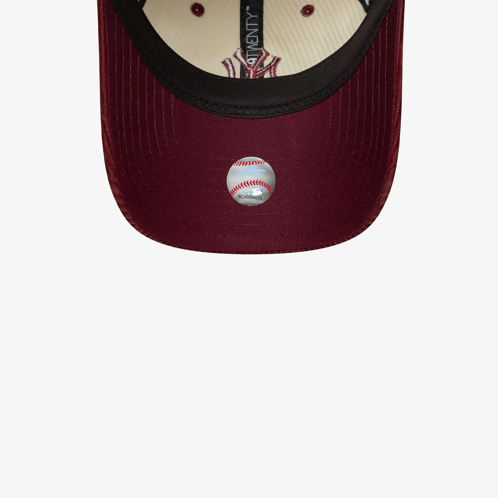 New York Yankees Cord 9TWENTY Adjustable Cap 'Cream Burgundy'