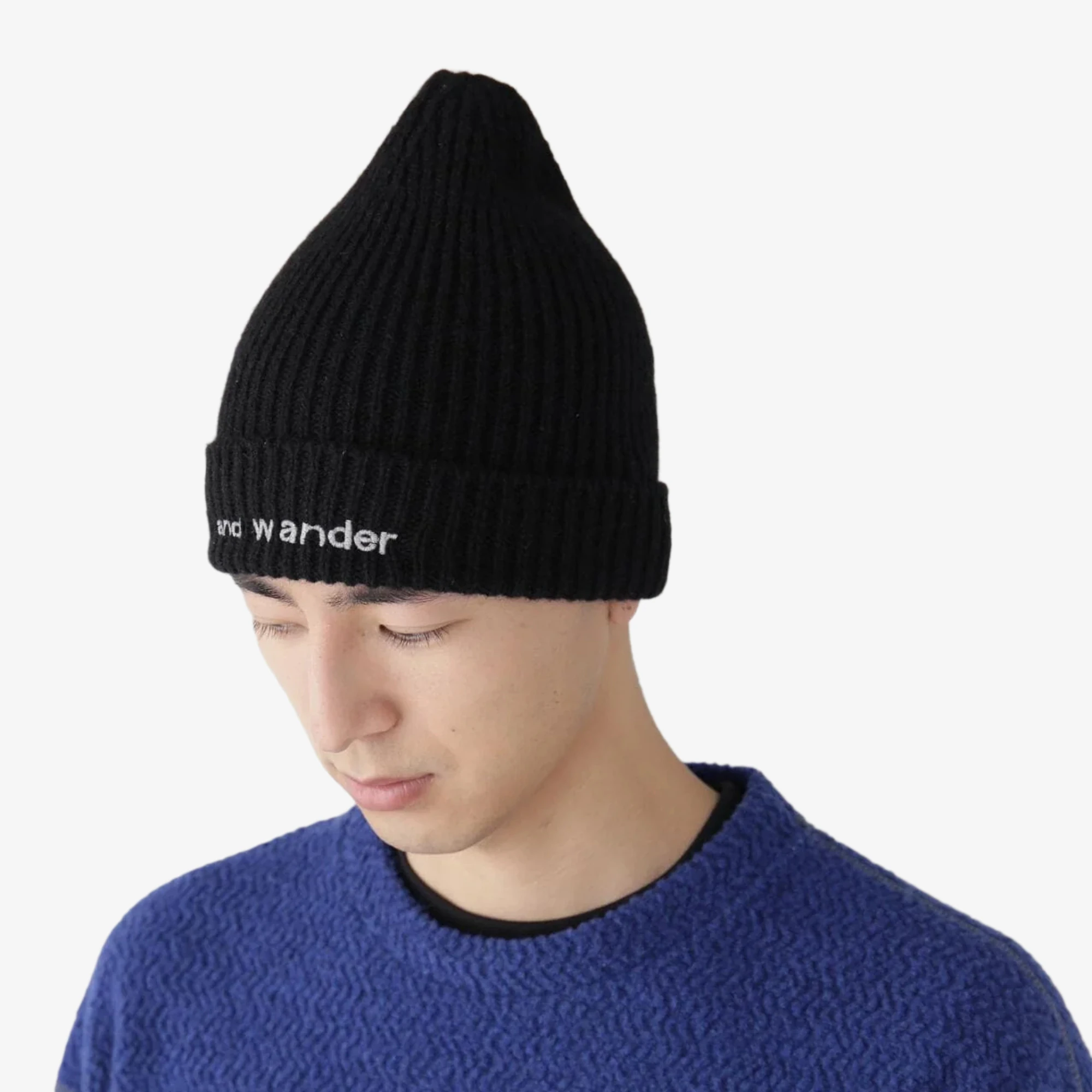 Shetland Wool Knit Cap 'Black'