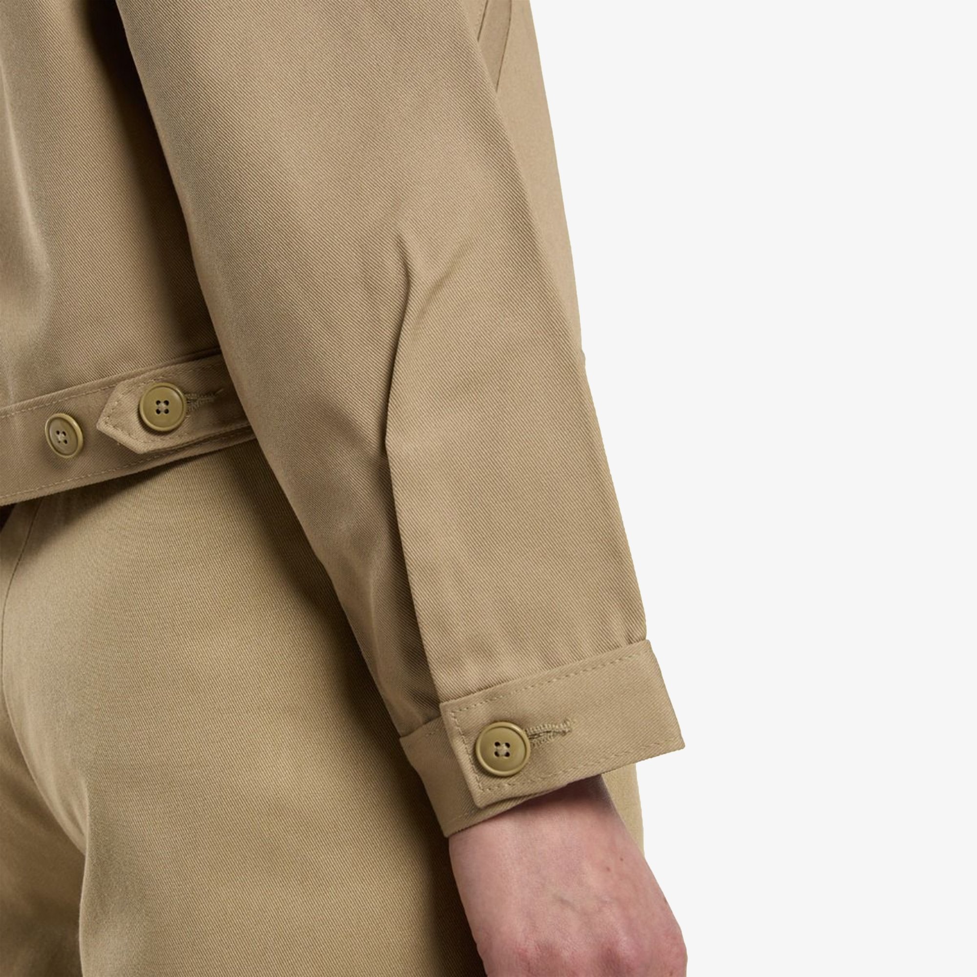 Unlined Cropped Eisenhower Jacket in 'Khaki'