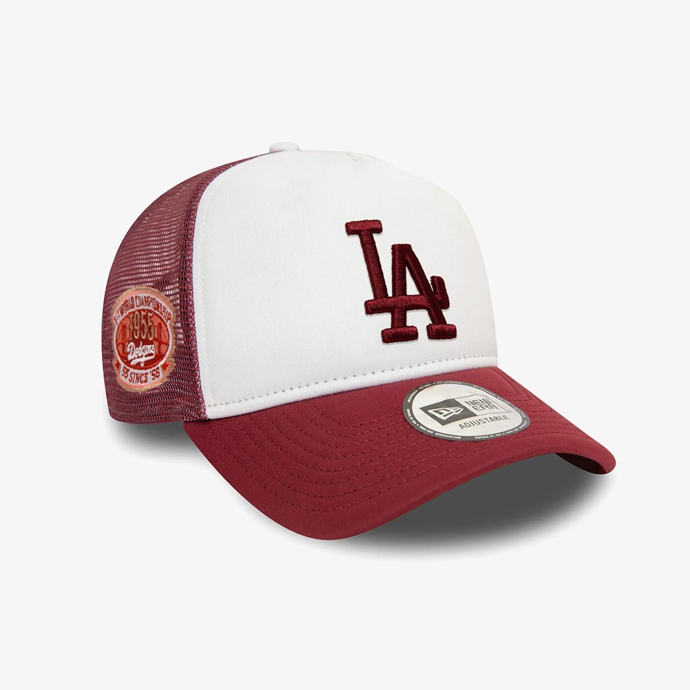 LA Dodgers World Series 9FORTY E-Frame Adjustable Trucker Cap 'Red'