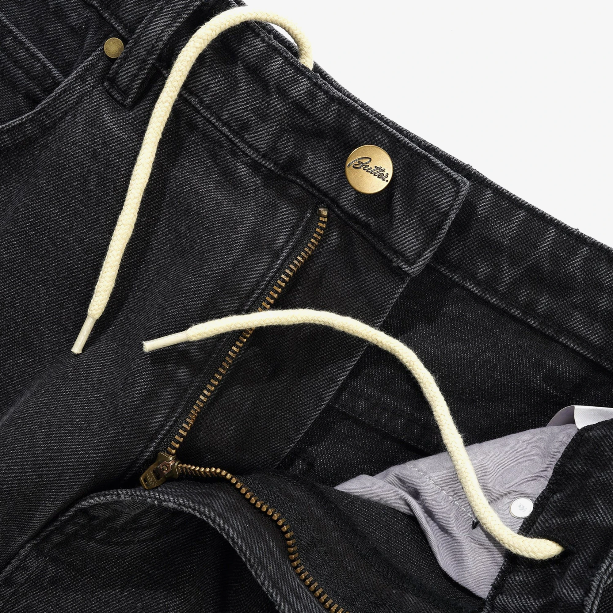 Baggy Denim Jeans 'Distressed Black'