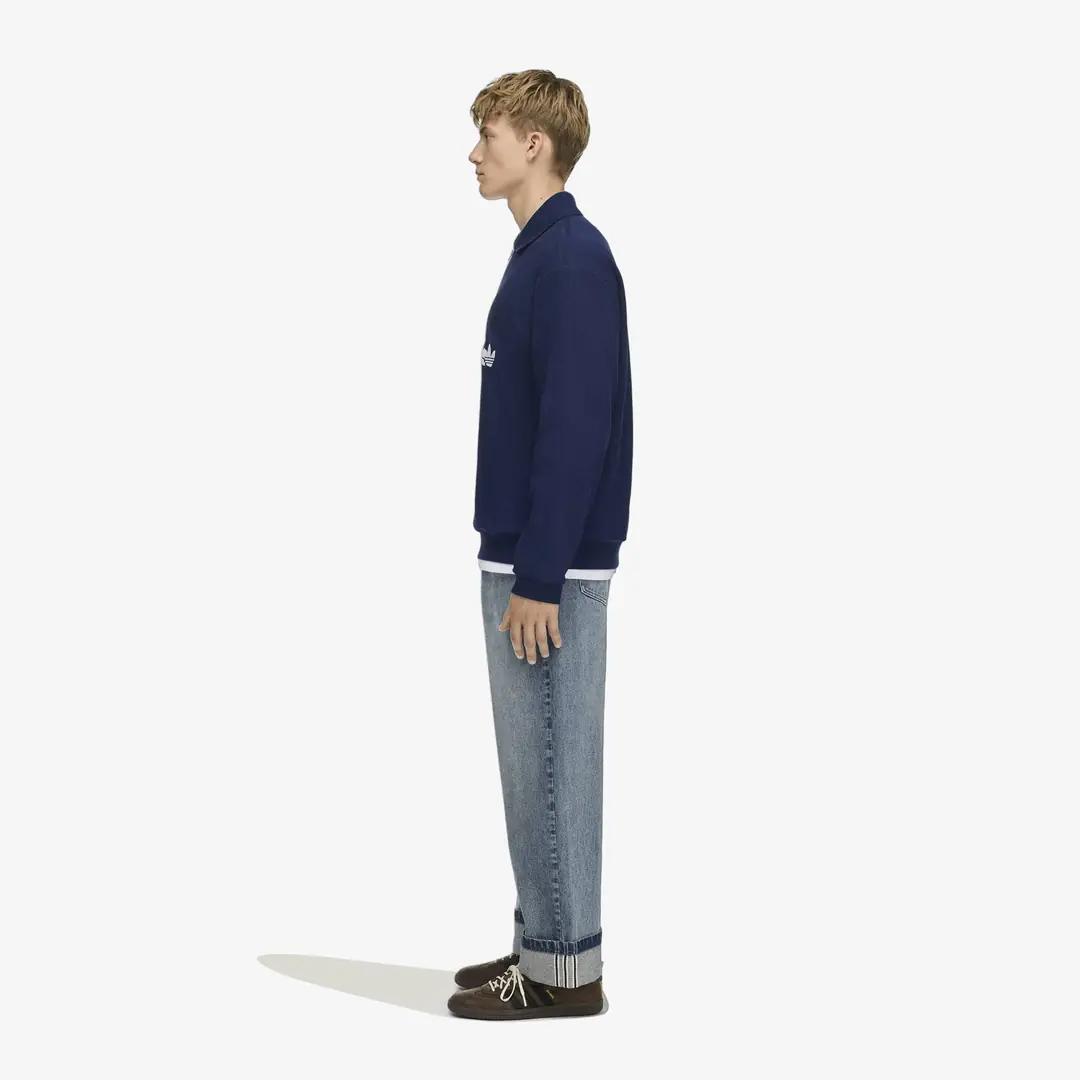 adidas x Song for the Mute ADI008 LS Polo Shirt 'Night Indigo' görsel 10