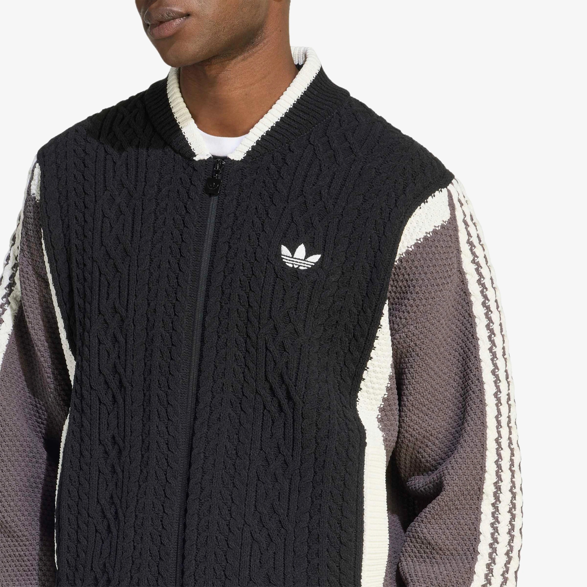 Retro Remix Cardigan 'Black & Grey Strata'