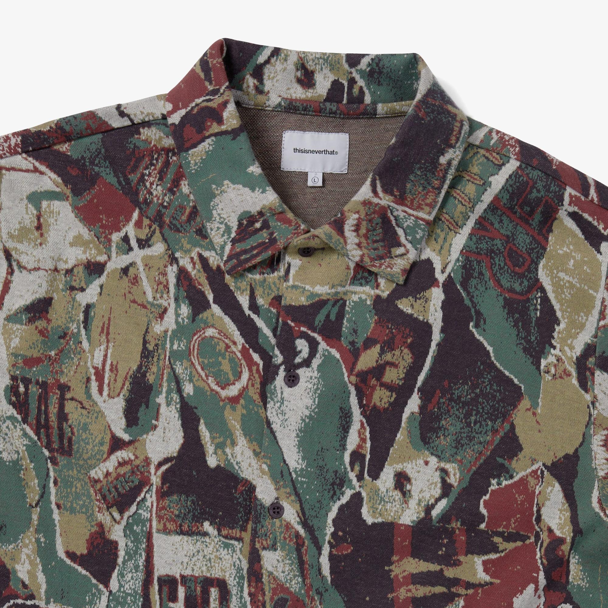 Jacquard Pattern Button Up Top 'Multi'