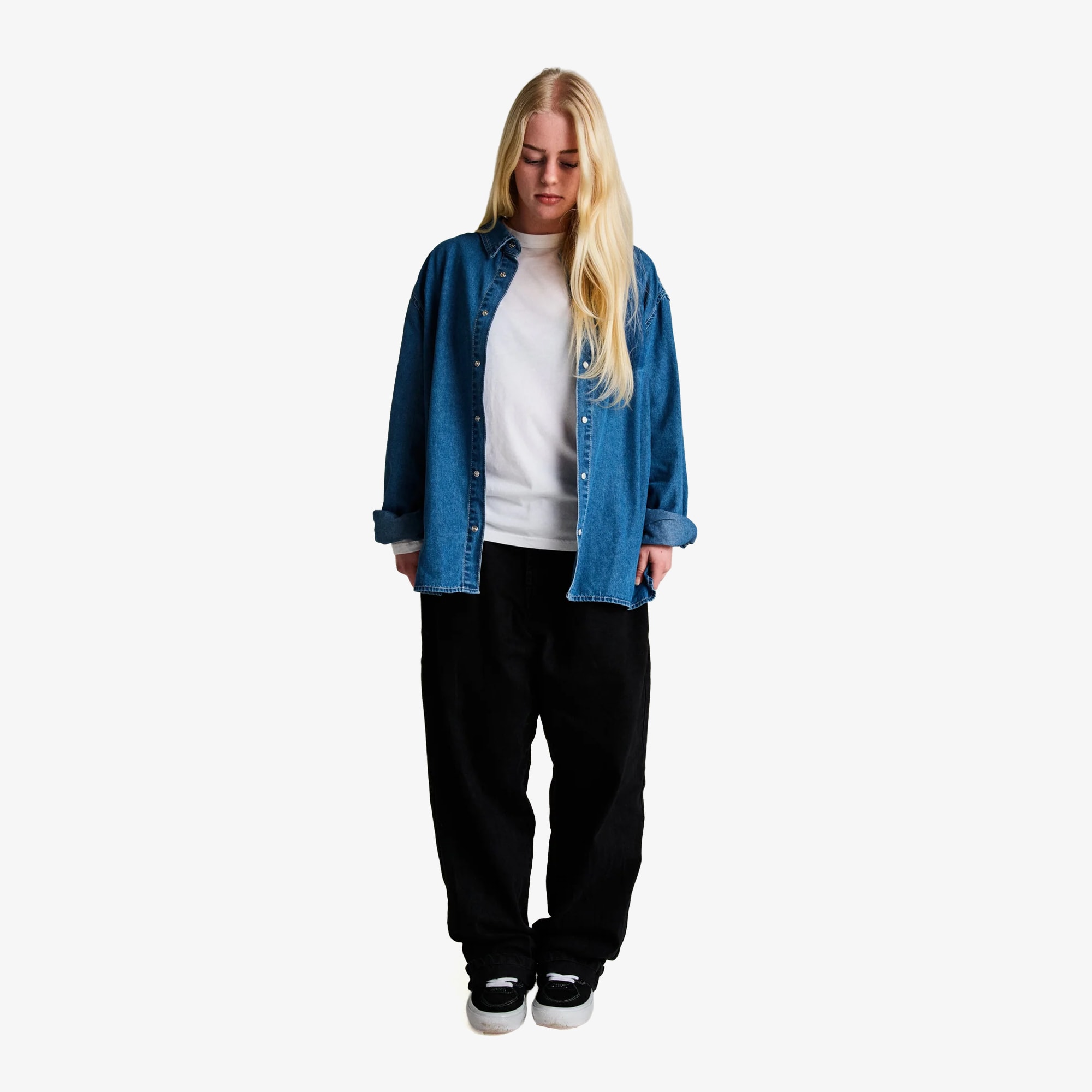 Applique Logo Denim Shirt 'Blue'