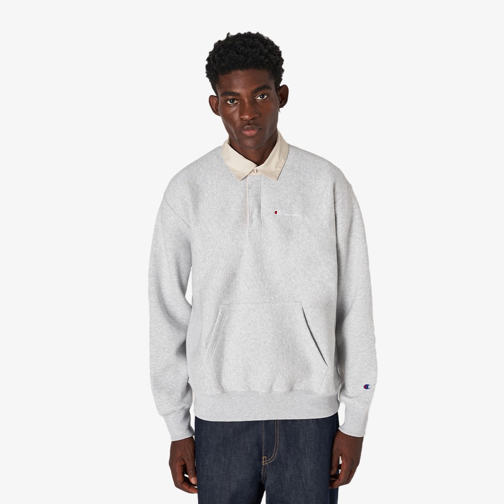 Polo Neck Sweatshirt 'Grey'