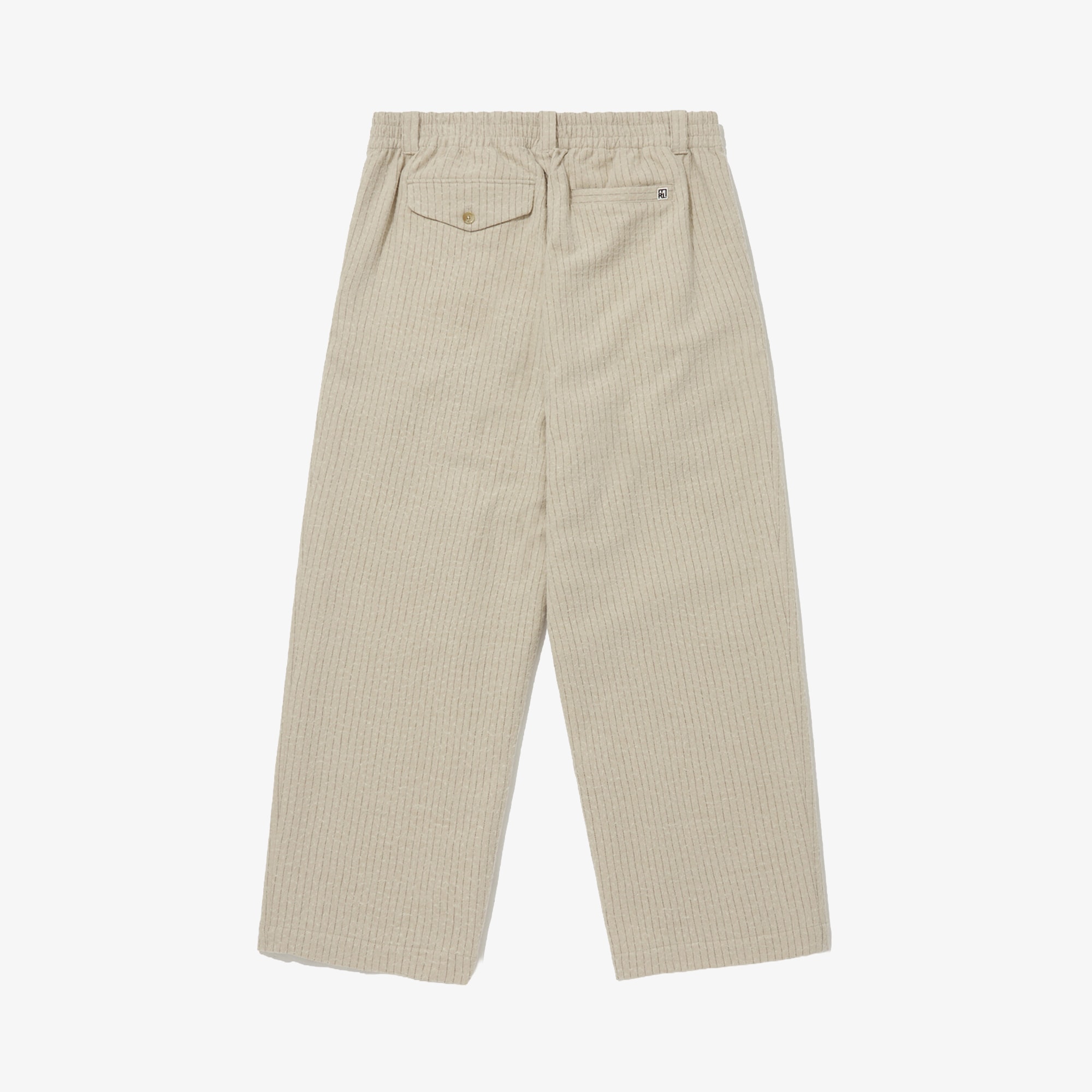 Premium Vintage Wool Striped Wide Pants 'Born White'