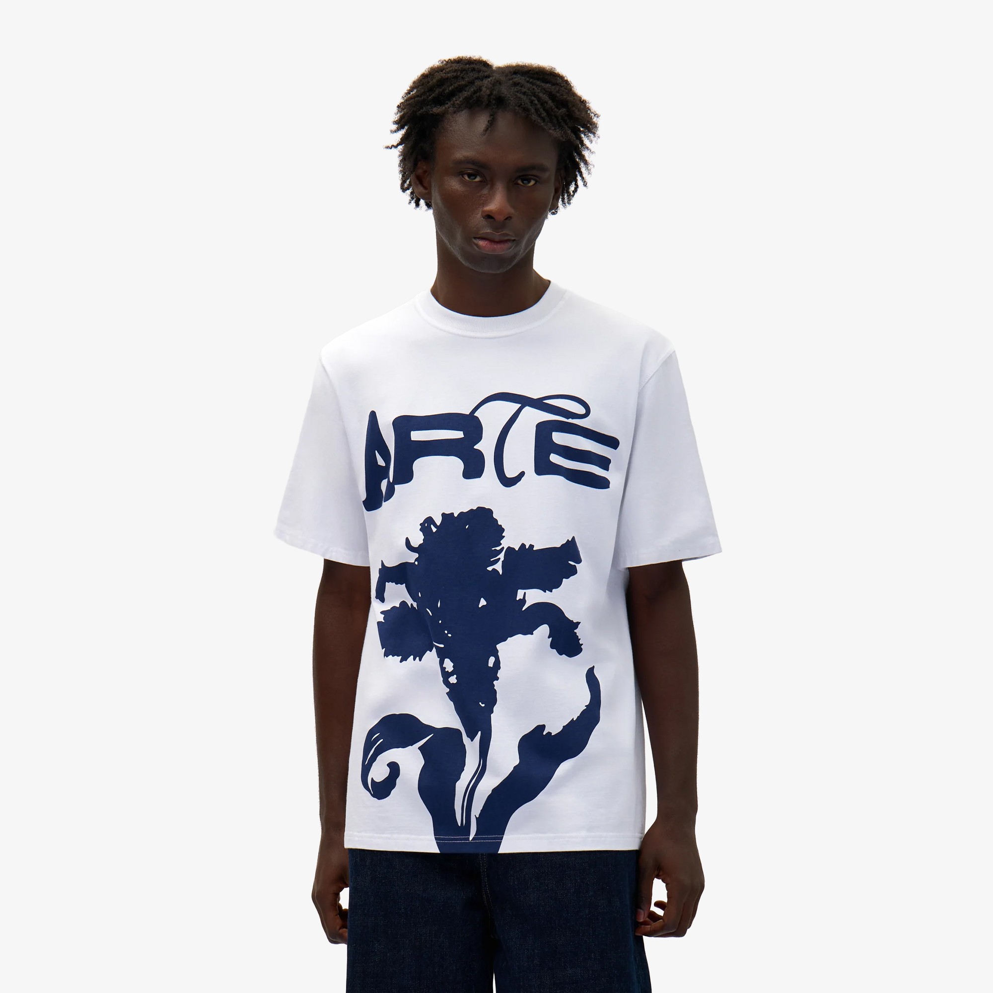 Big Flower Print T-Shirt 'White'