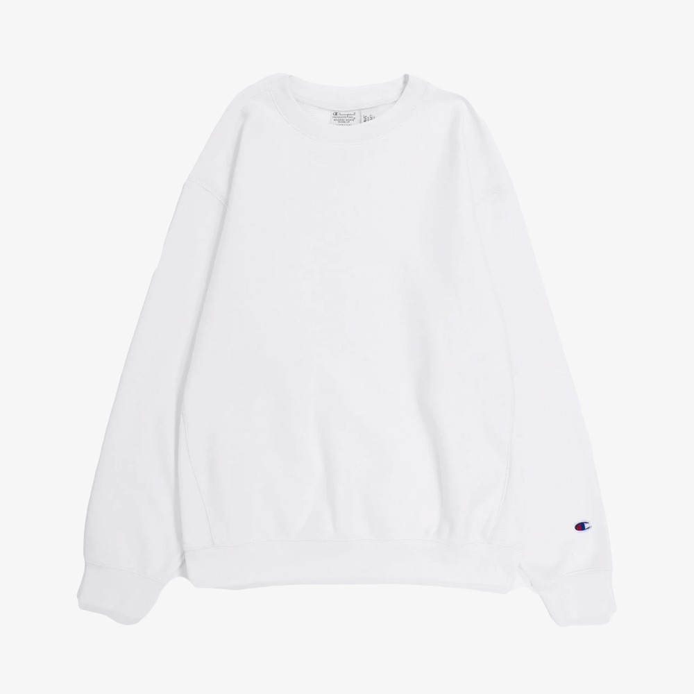 Minimal Reverse Weave Sweatshirt 'White'