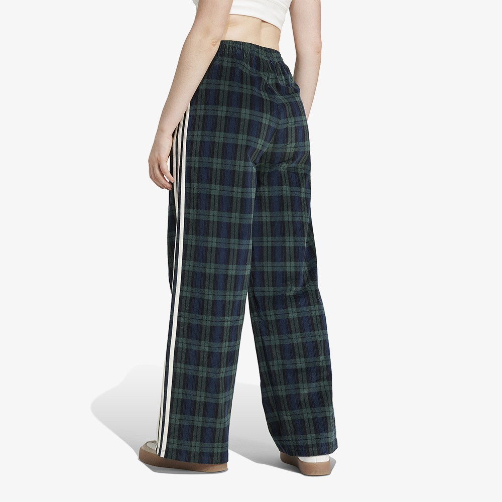 Corduroy Tartan Wide Leg Trousers