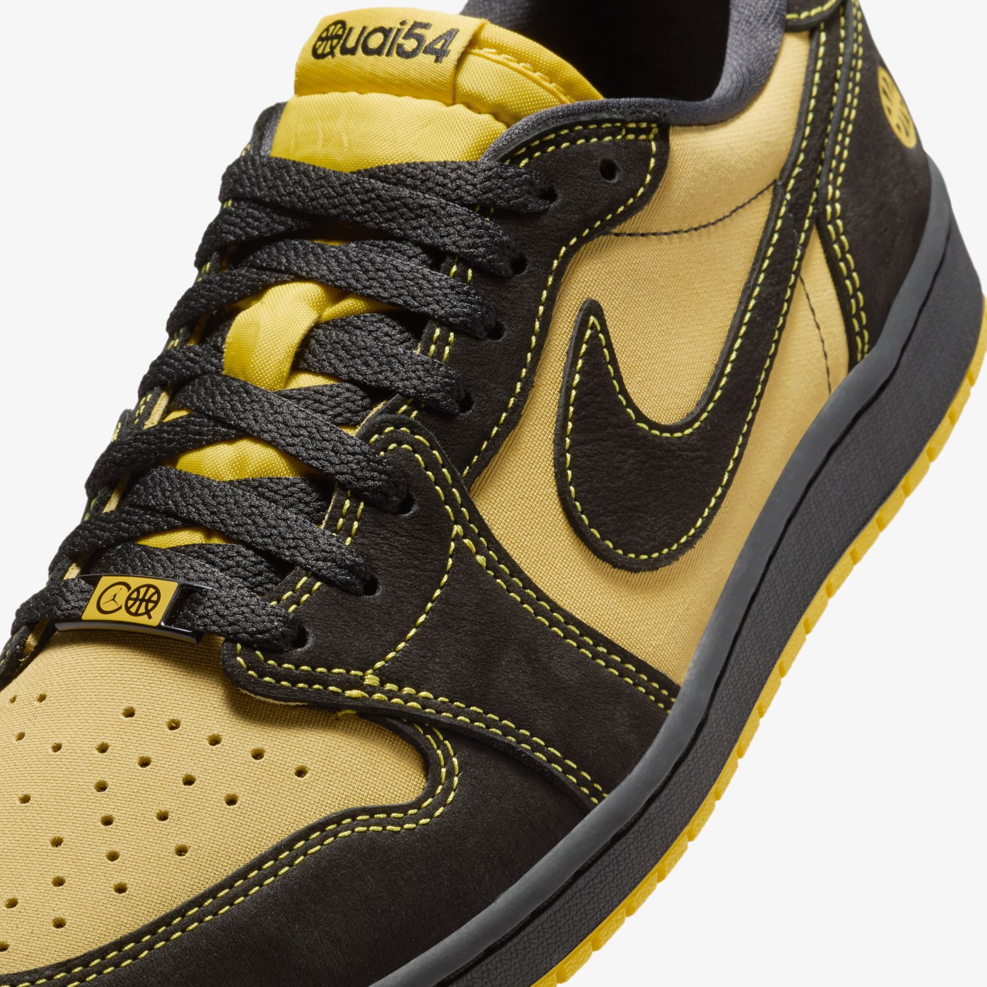  Air Jordan 1 Retro Low Quai 54 'Black Tour Yellow Red'