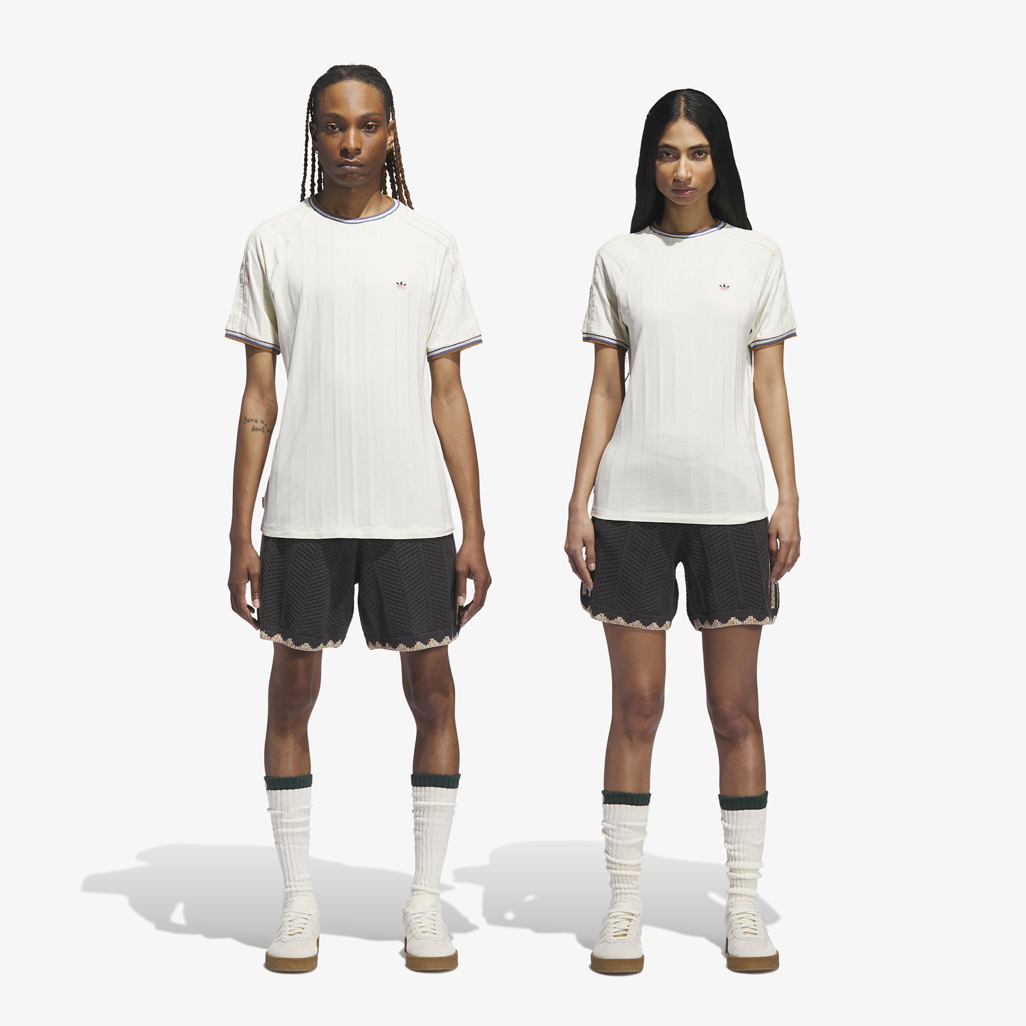 adidas x CLOT Rib T-Shirt 'Cream White'