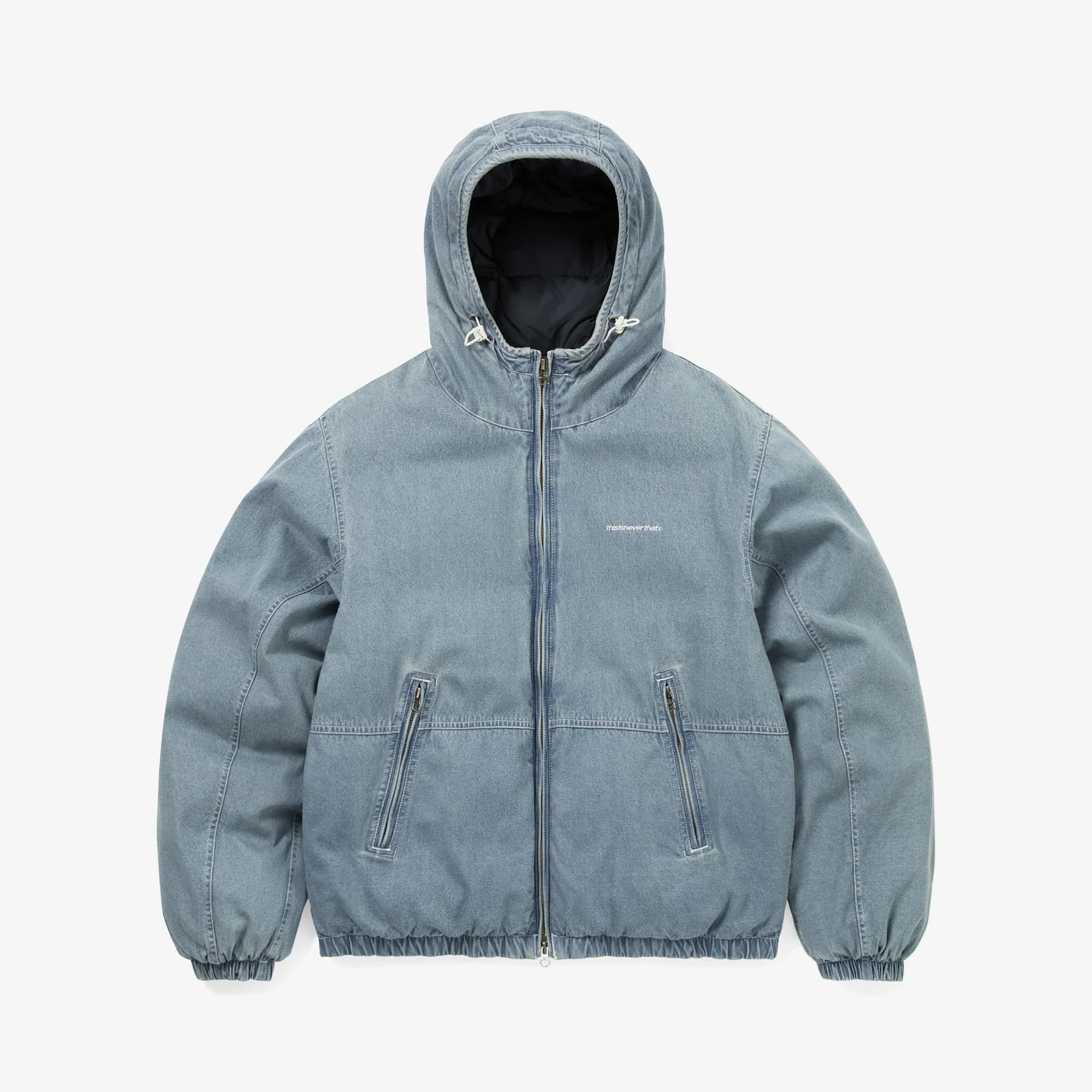 Denim Down Puffer Jacket 'Washed Blue'