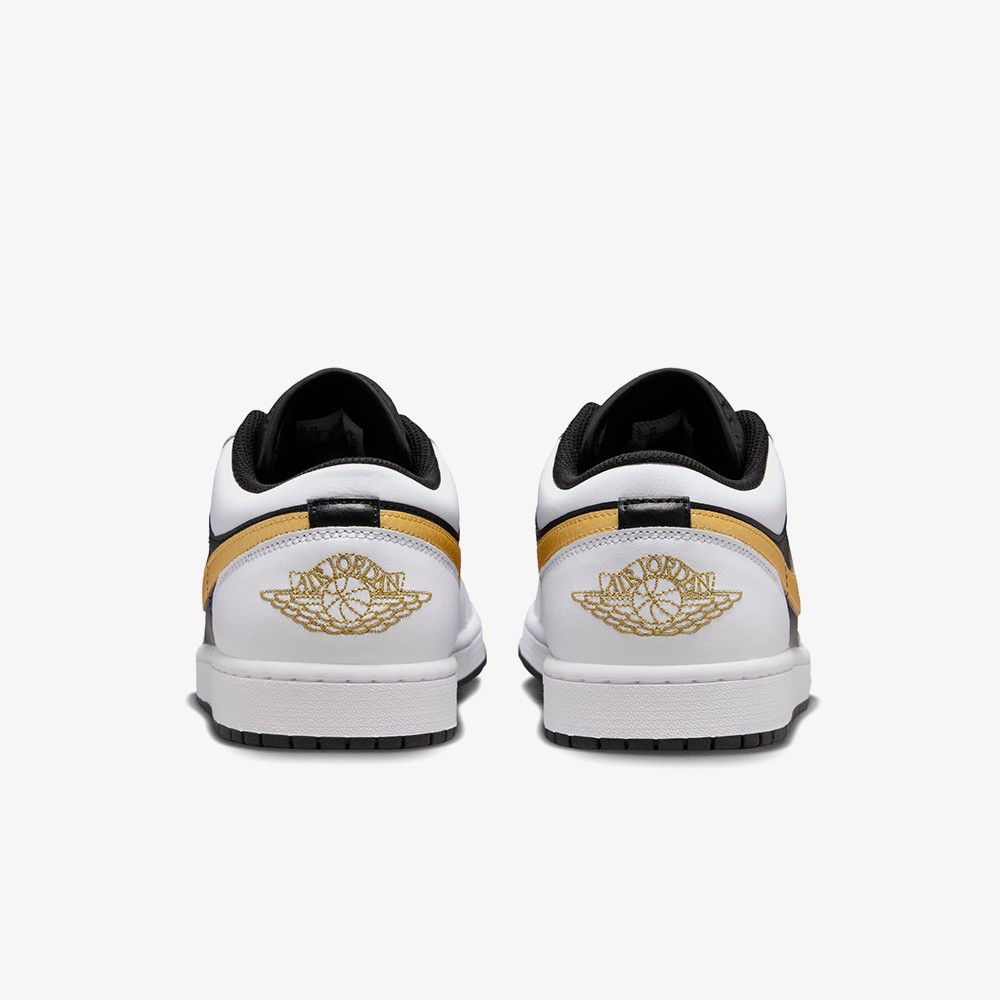 Air Jordan 1 Low 'White Black Metallic Gold Swoosh'