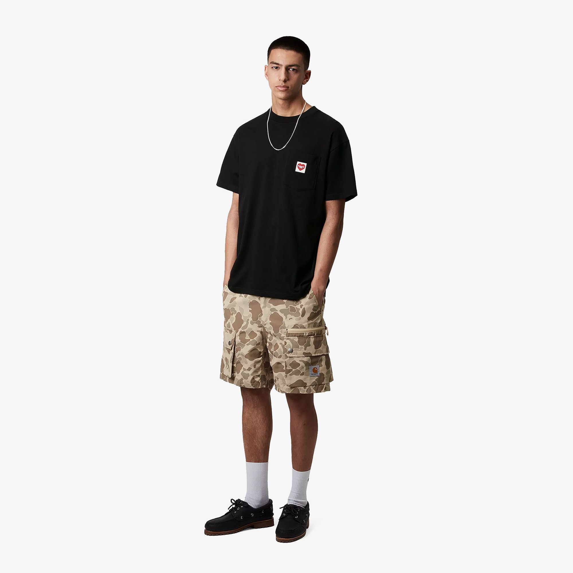 S/S Pocket Heart T-Shirt 'Black'
