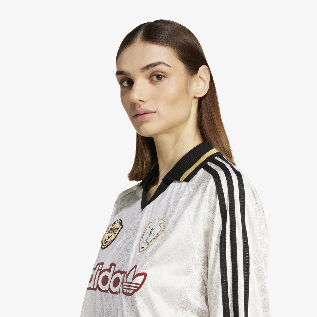 ★adidas★ Retro Sports Cricket Inspired Crop Jersey Brown K adidas Originals Retro Sports Cricket-inspired Cropped