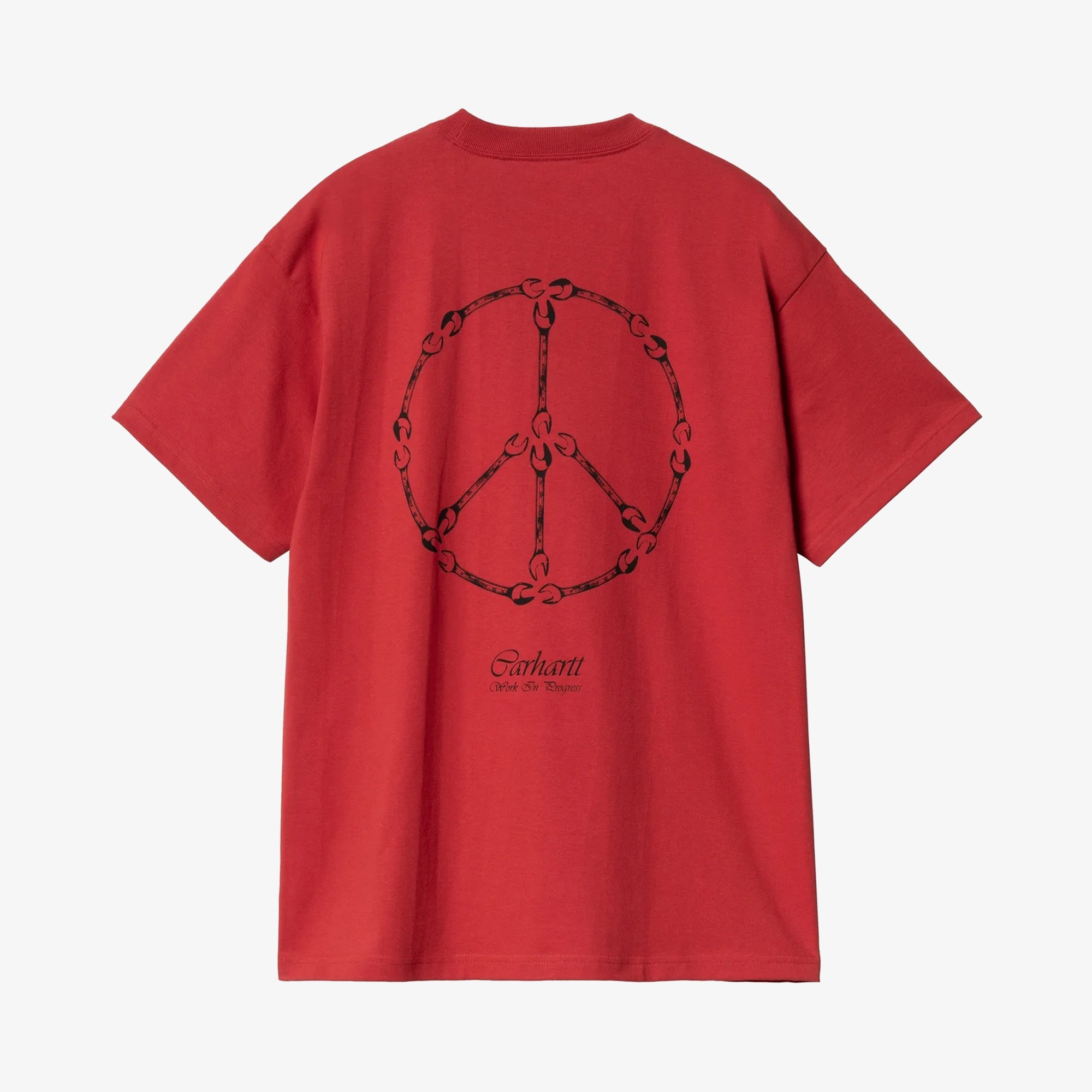 S/S Peace And Work T-Shirt 'Cherry'