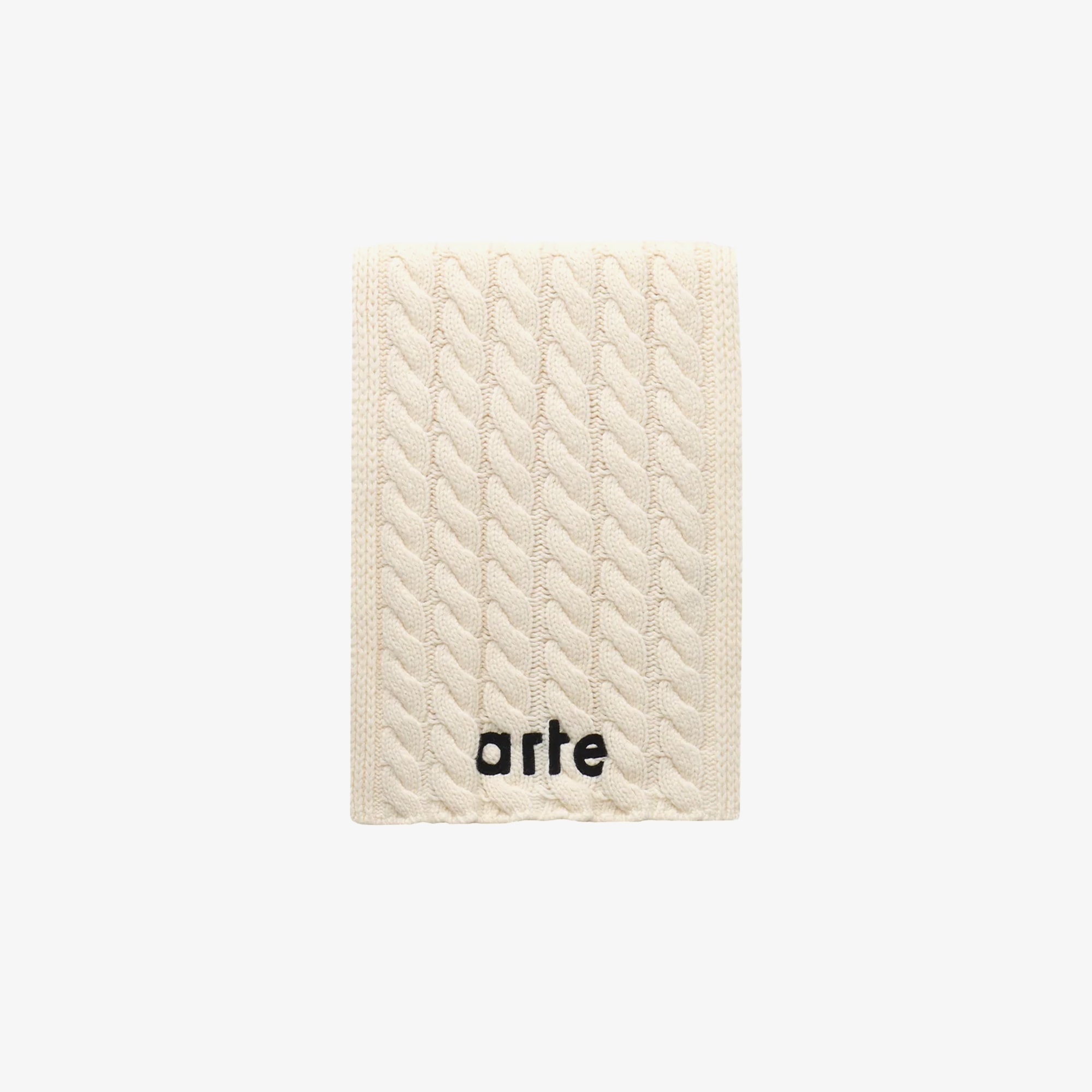 Textured Logo Scarf 'Cream'