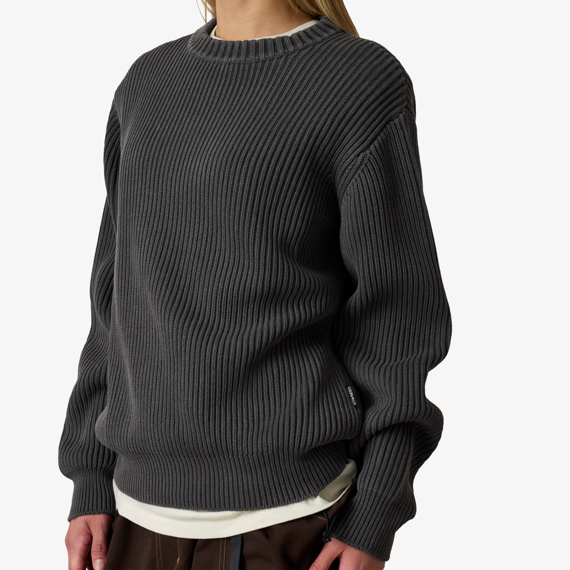 Cotton Knit Sweater 'Grey'
